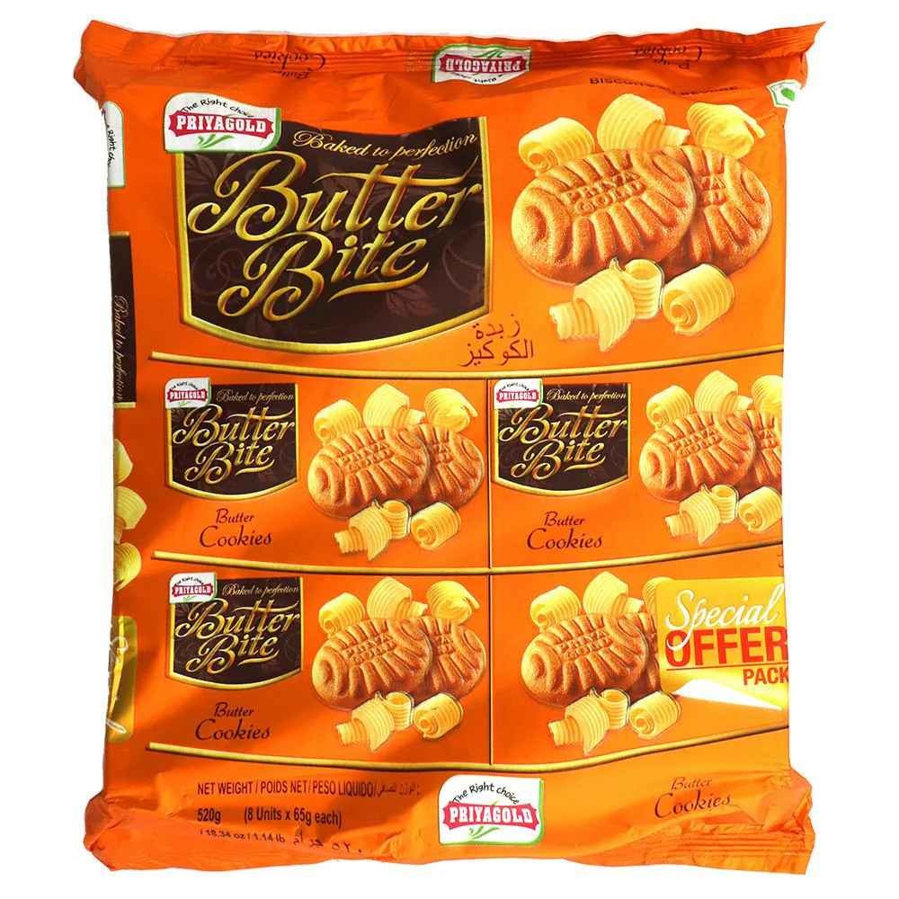 PRIYAGOLD BUTTER BITE CASHEW COOKIES 650 GM