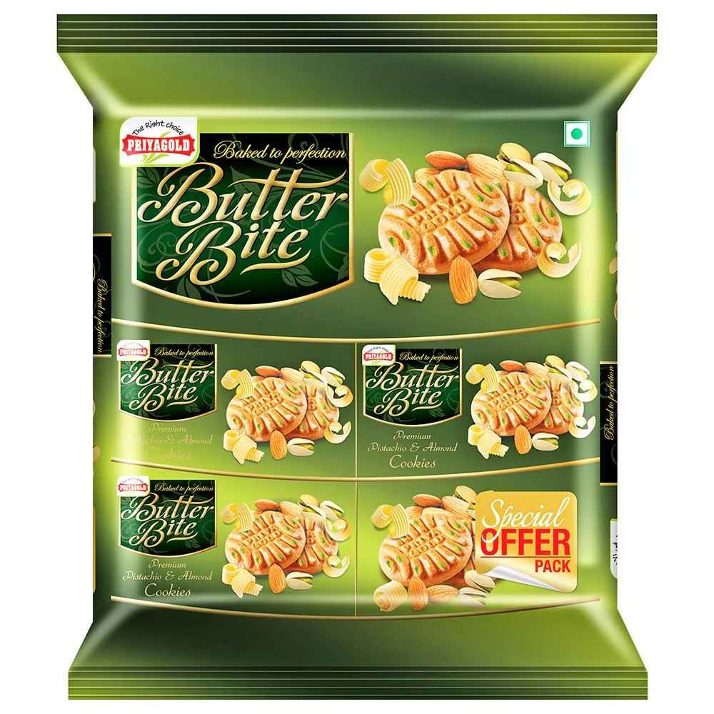 PRIYAGOLD BUTTER BITE PISTA ALMOND 750 GM