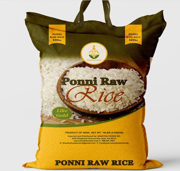 SHASTHA PONNI RAW RICE 10 LBS
