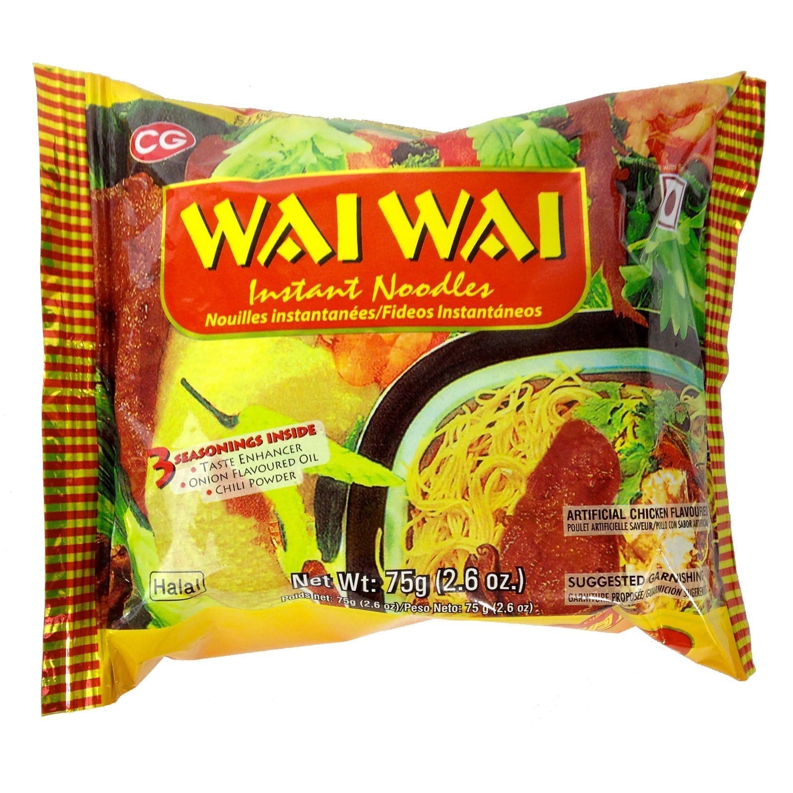 WAI WAI NOODLES CHICKEN 75 GM