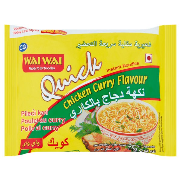 QUICK CHICKEN CURRY WAIWAI NOODLES EACH 75 GM