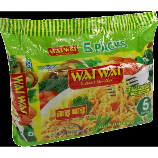 WAI WAI NOODLES VEGETABLE 375 GM