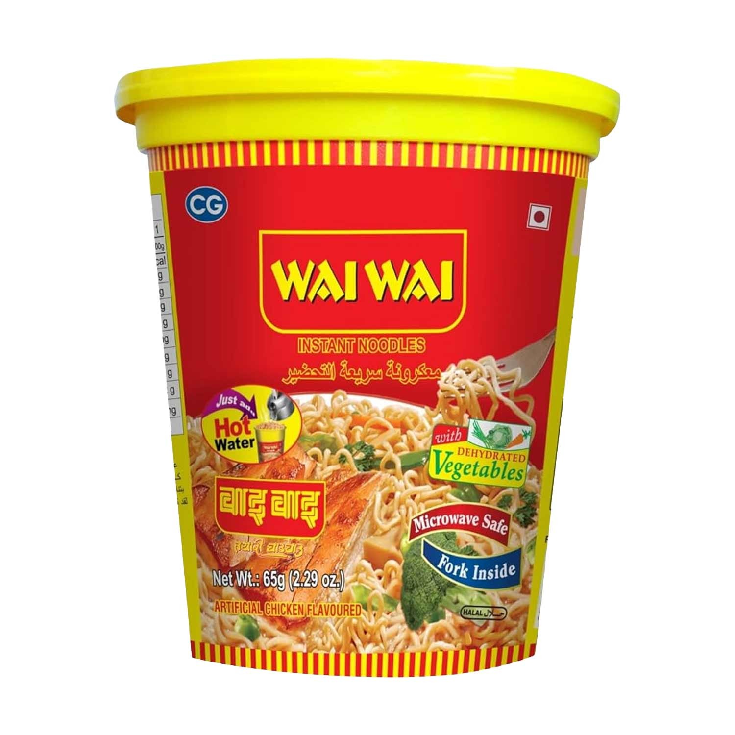 WAI WAI CUP NOODLES CHICKEN FLAVOUR 65 GM