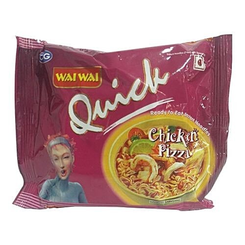 QUICK CHICKEN PIZZA WAIWAI NOODLES CASE 75 GM