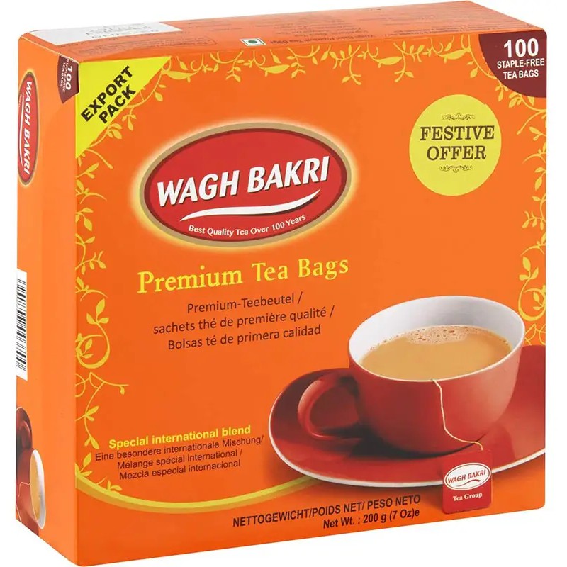 WAGH BAKRI PREMIUM TEA STAPLE FREE 100 BAG