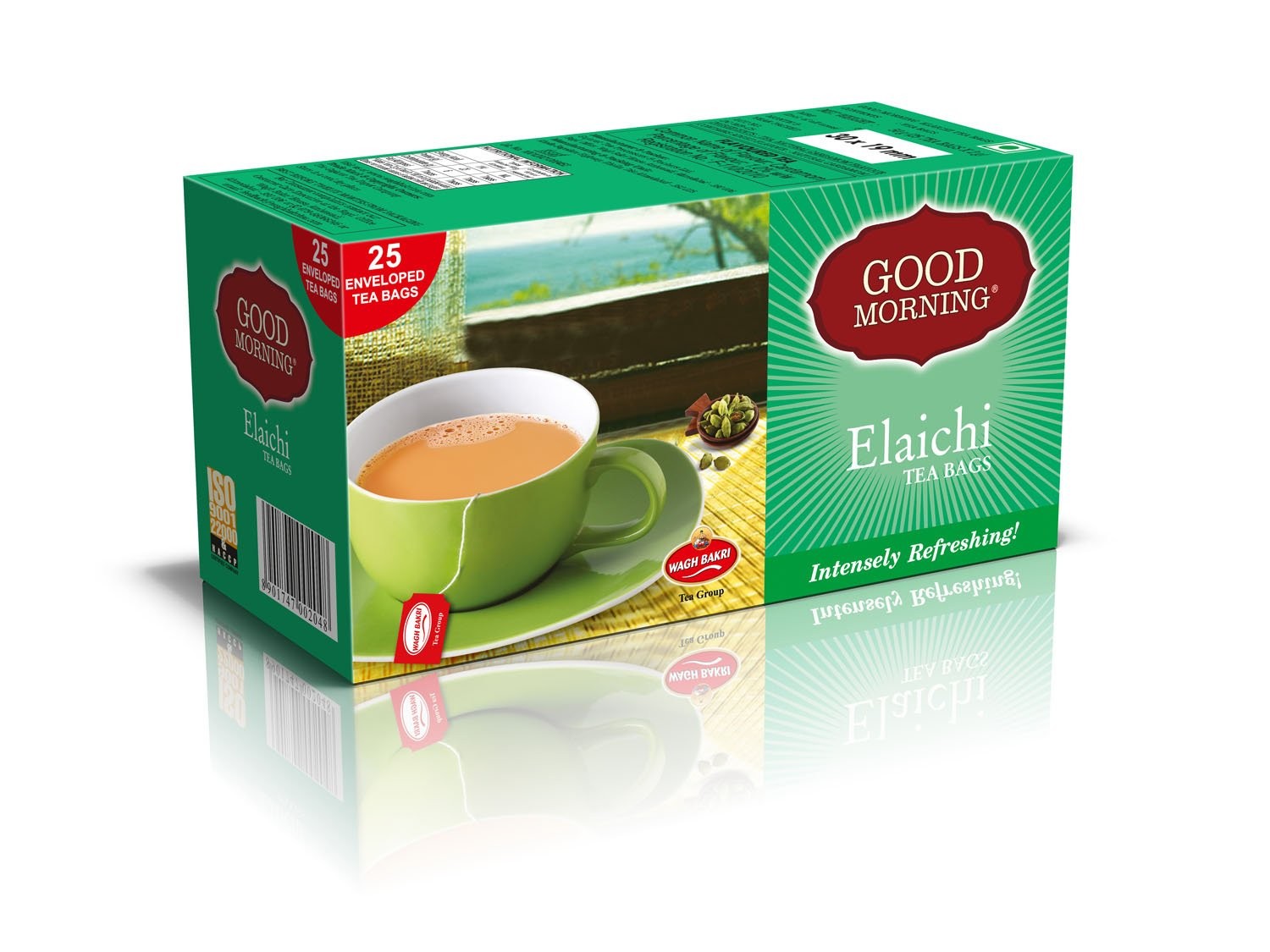 Cardamom Tea Bags Wagh Bakri 25 Each
