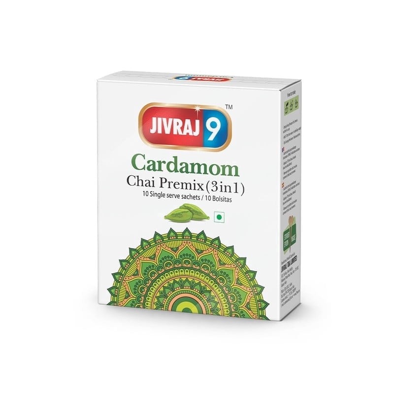 JIVRAJ 9 CARDAMOM CHAI PREMIX 3 IN 1 240 GM