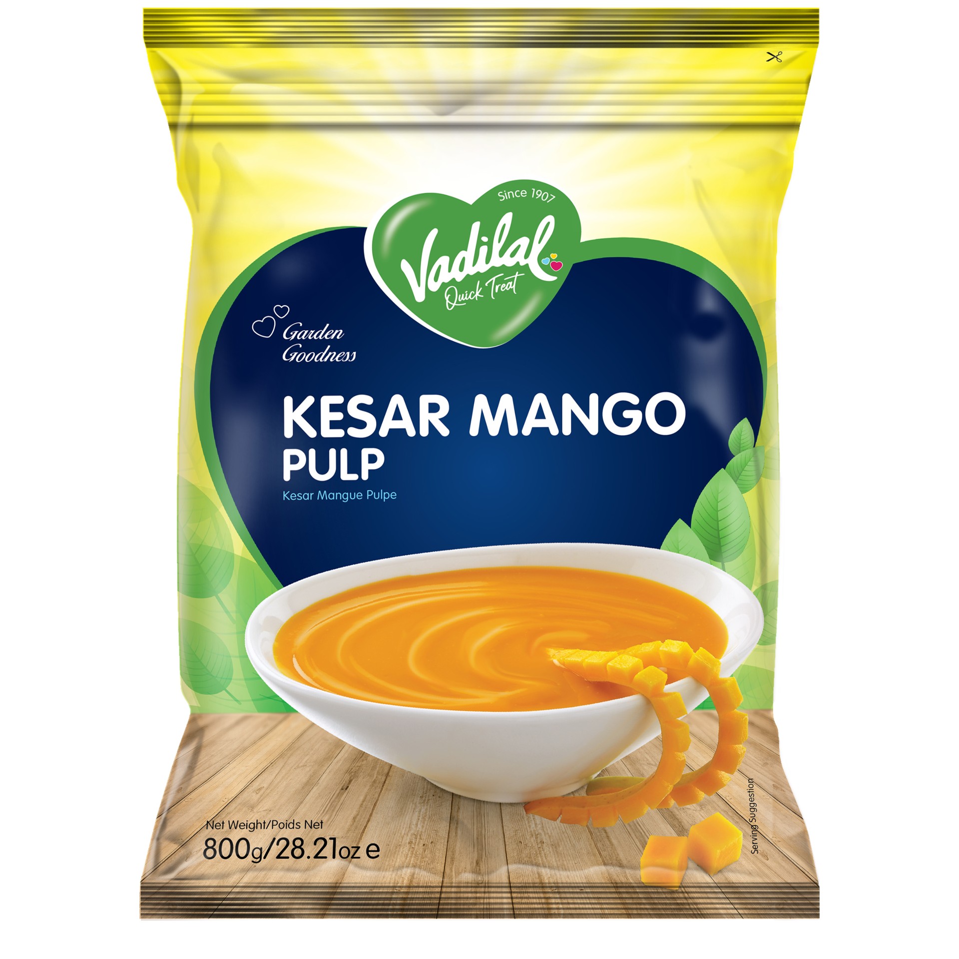 VADILAL KASER MANGO PULP 800 GM