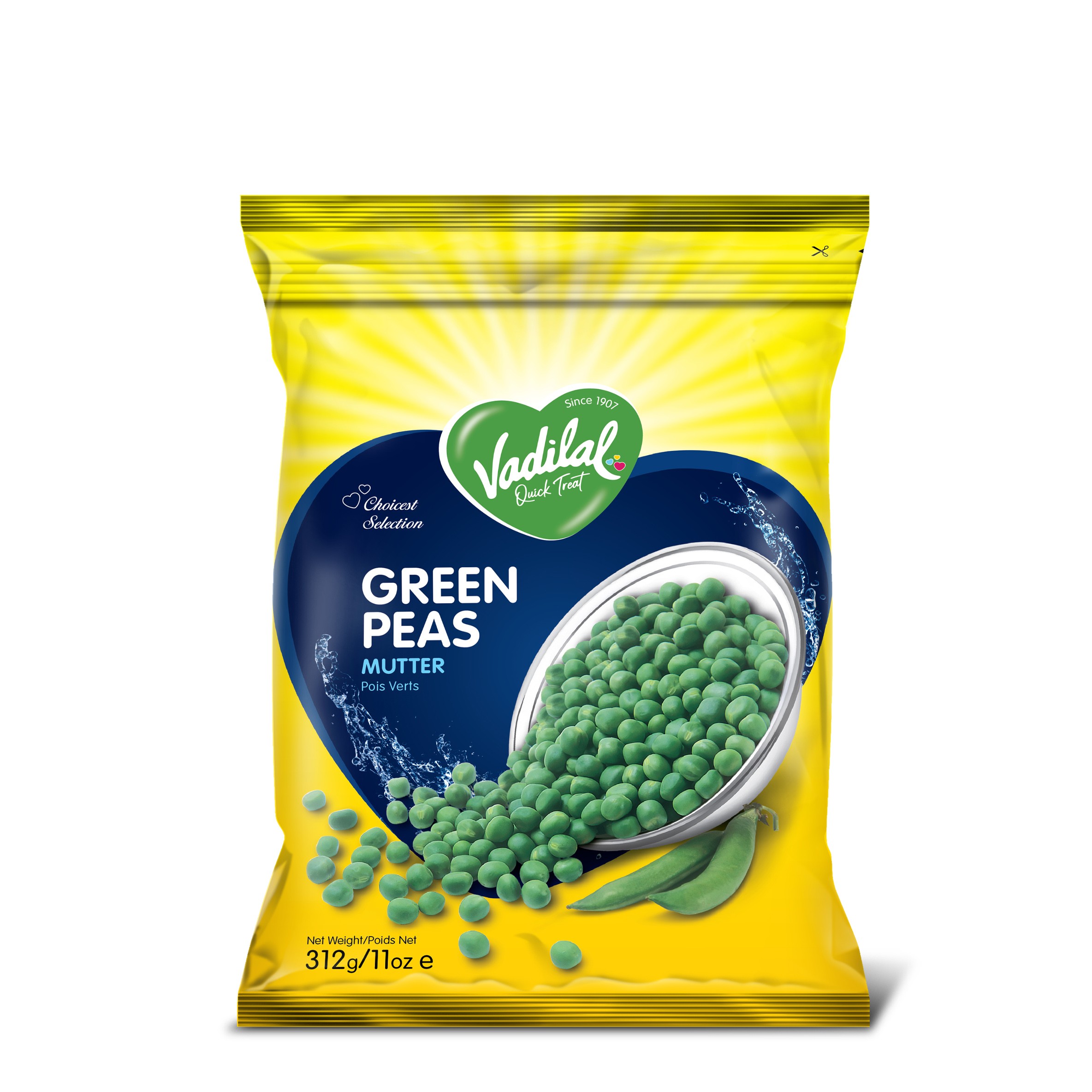 VADILAL GREEN PEAS 312 GM