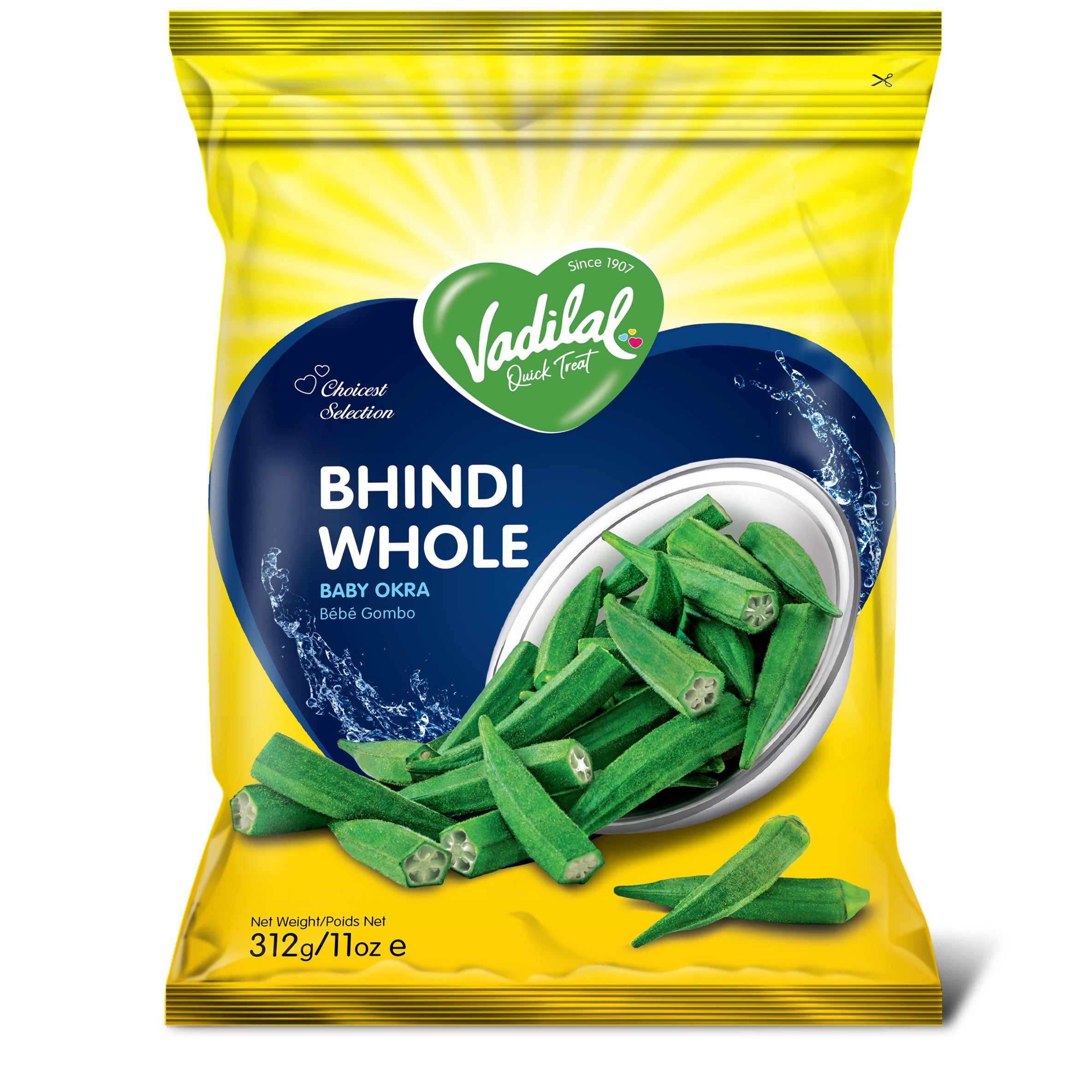 BHINDI WHOLE VADILAL 11 OZ