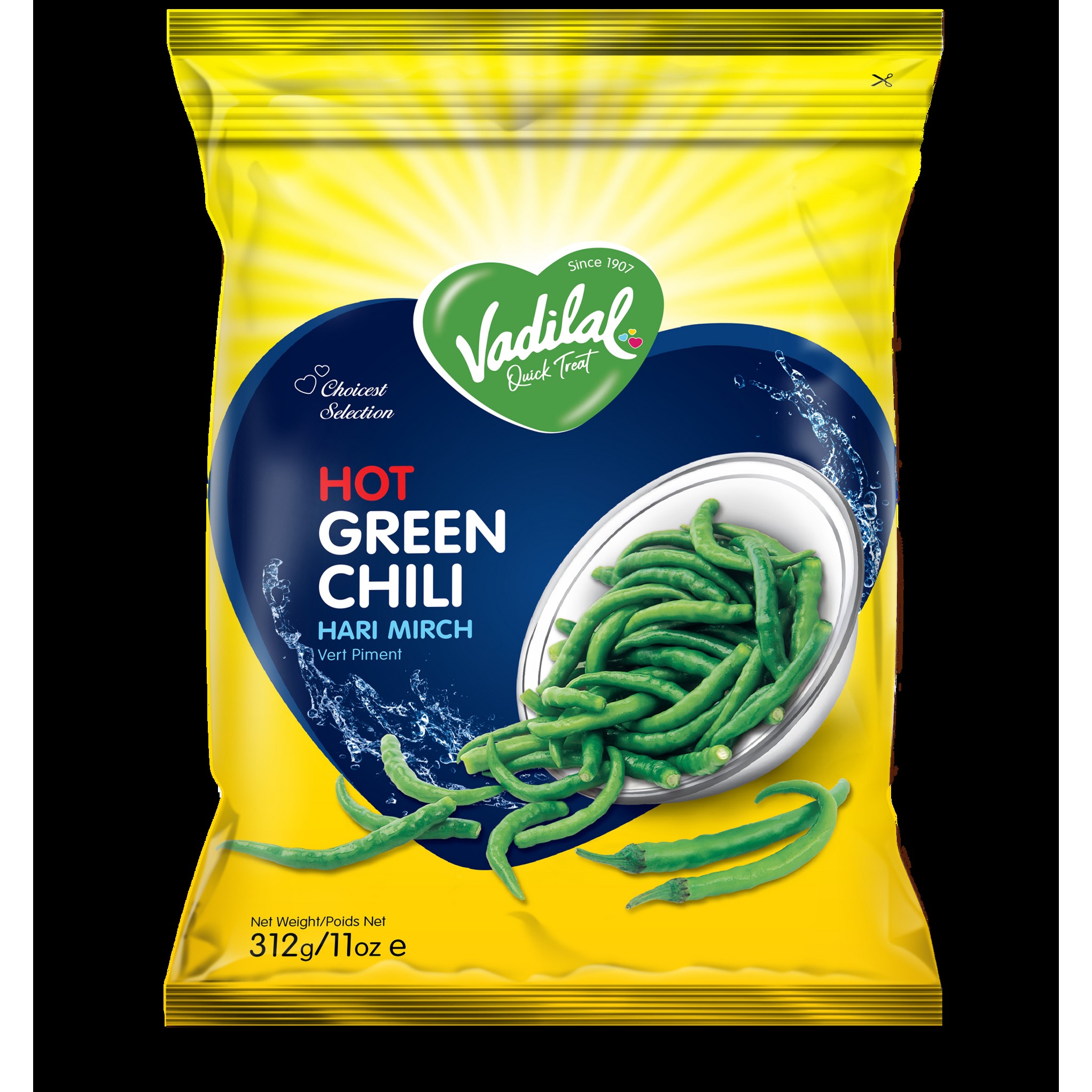 VADILAL GREEN CHILI HOT 312 GM