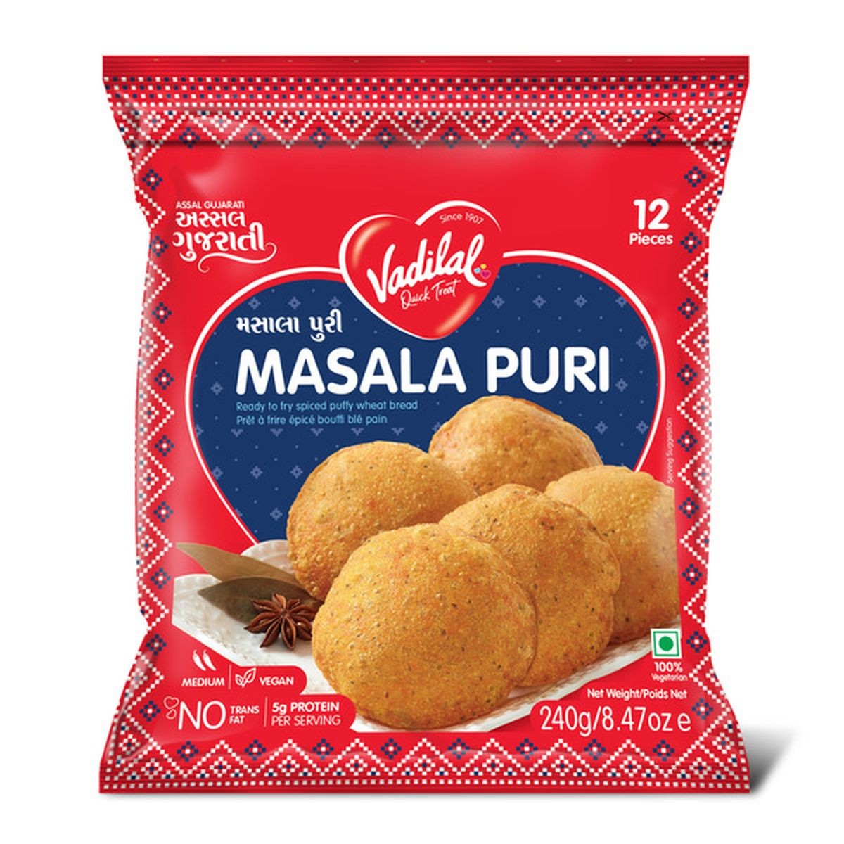 MASALA PURI VADILAL 240 GM