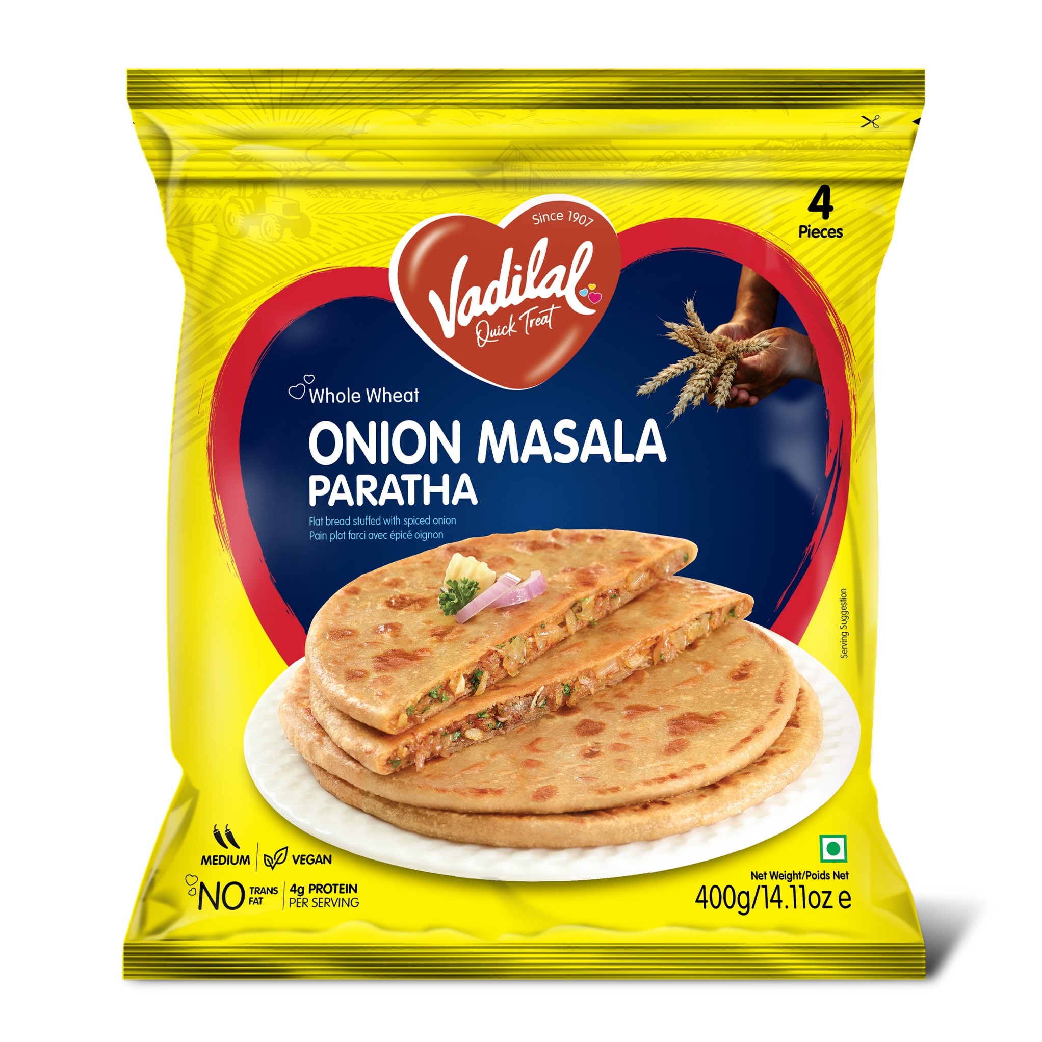 ONION MASALA PARATHA VADILAL 400 GM