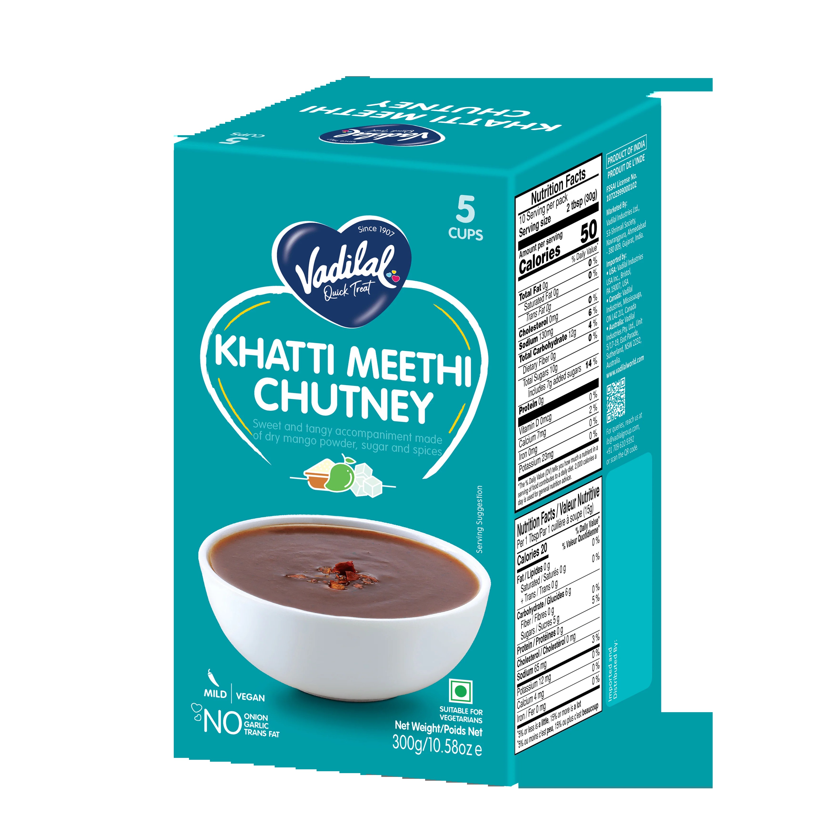 VADILAL KHATTI MEETHI CHUTNEY 300 GM