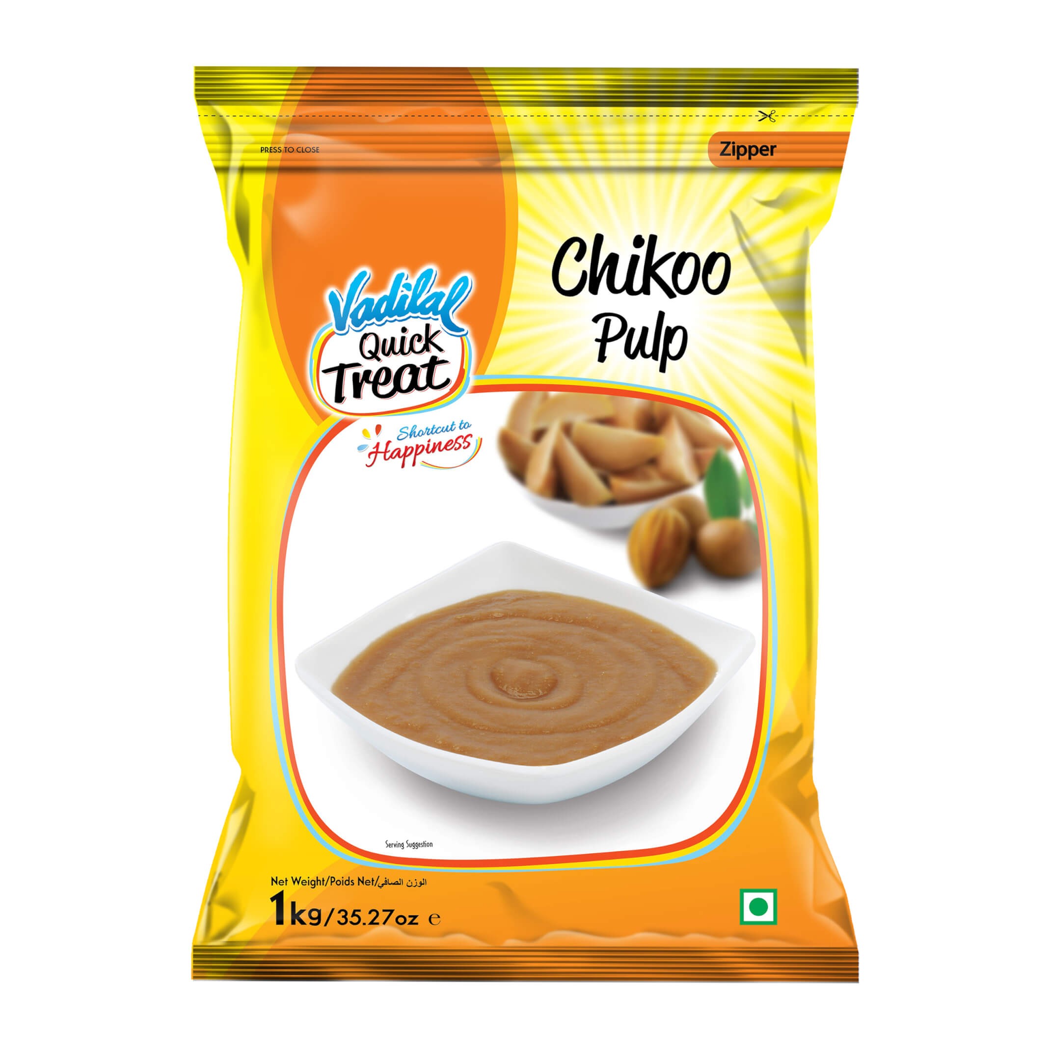 VADILAL CHIKOO PULP  1 KG