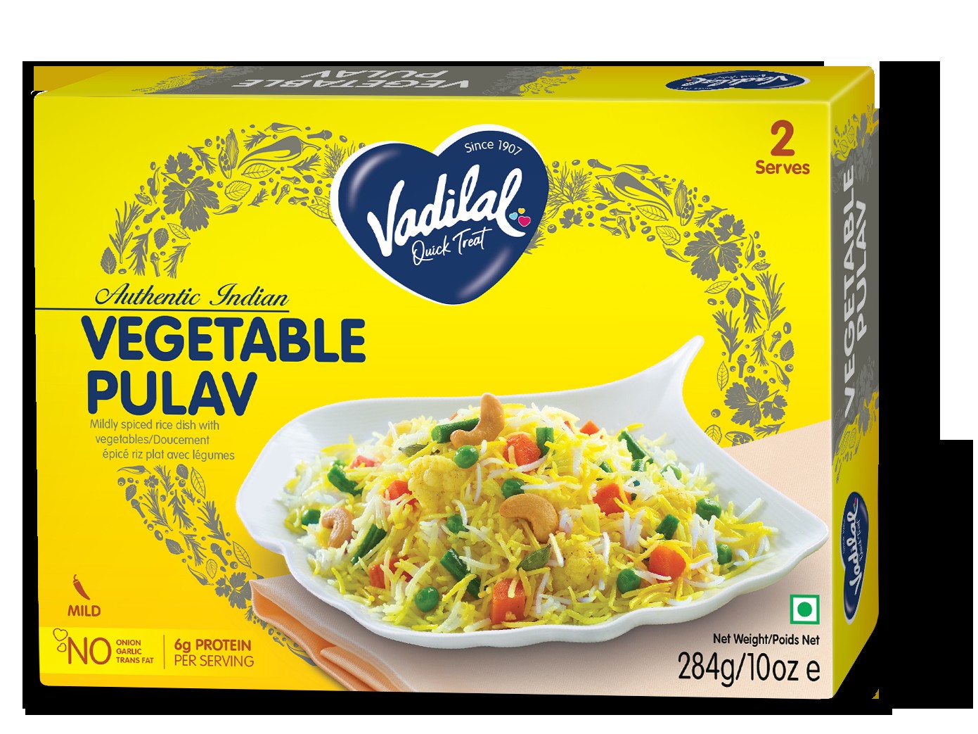 VEGETABLE PULAV VADILAL 284 GM
