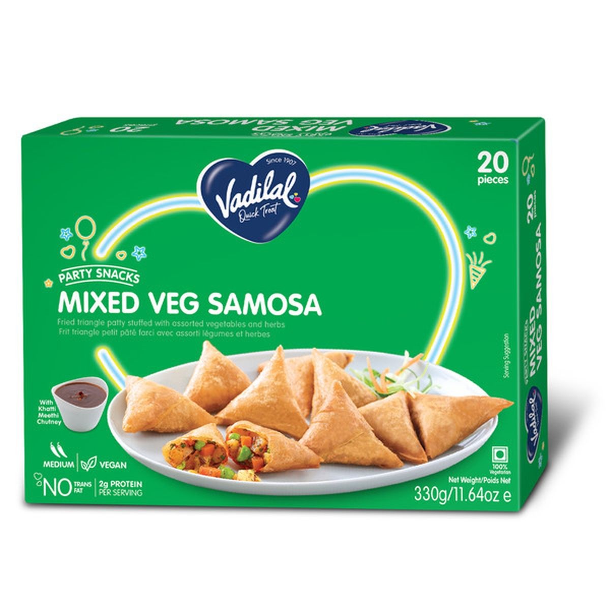 Vadilal Mix Veg Samosa 20 PCS