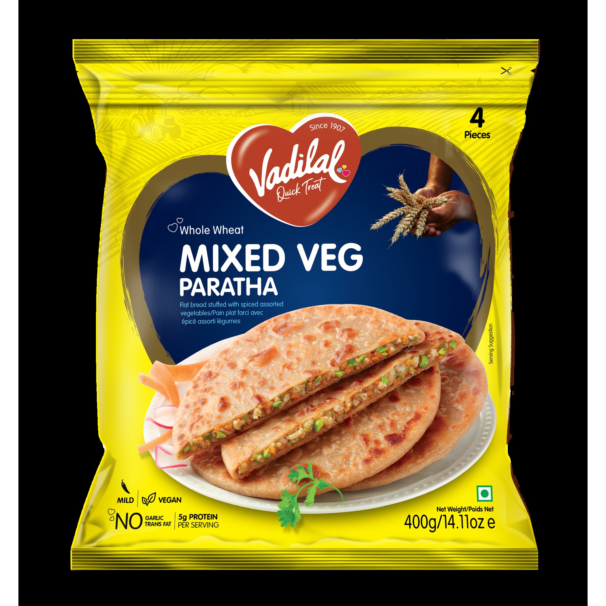 Vadilal Mixed Veg Paratha 400 GM