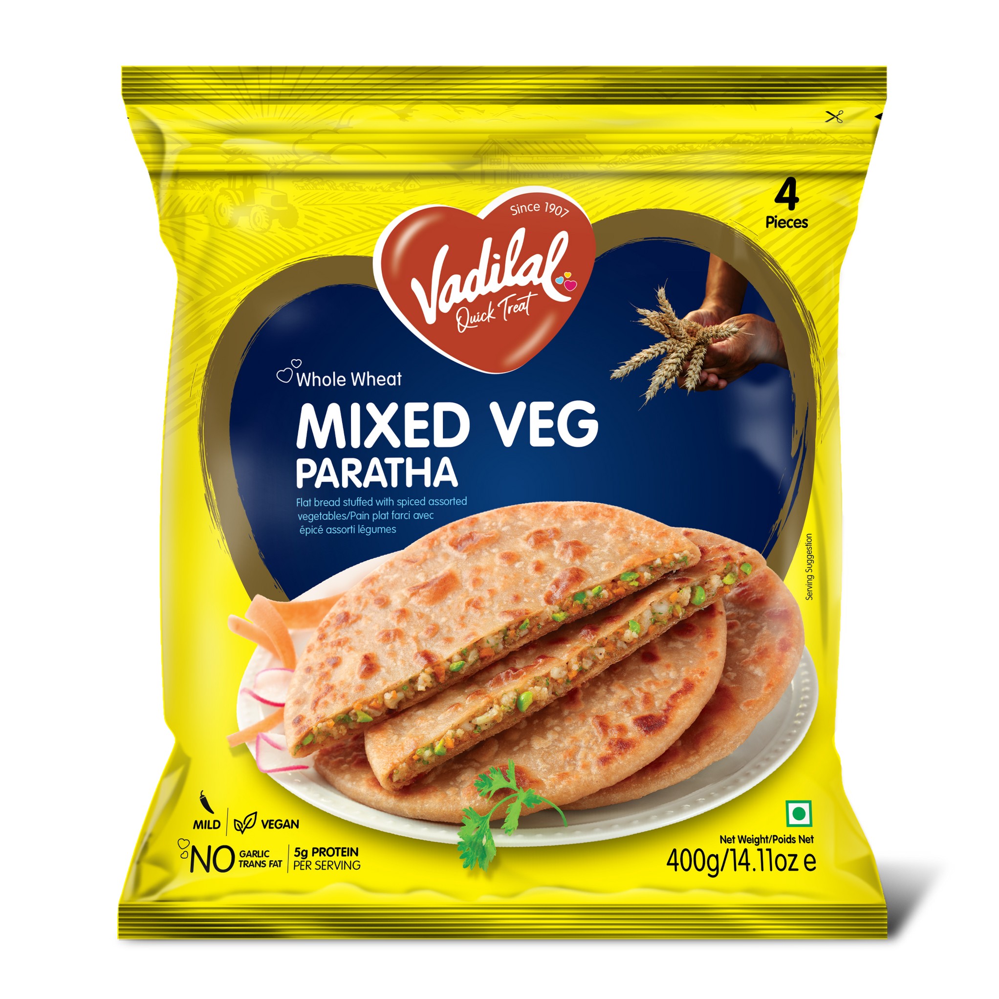 Vadilal Mixed Veg Paratha 400 GM