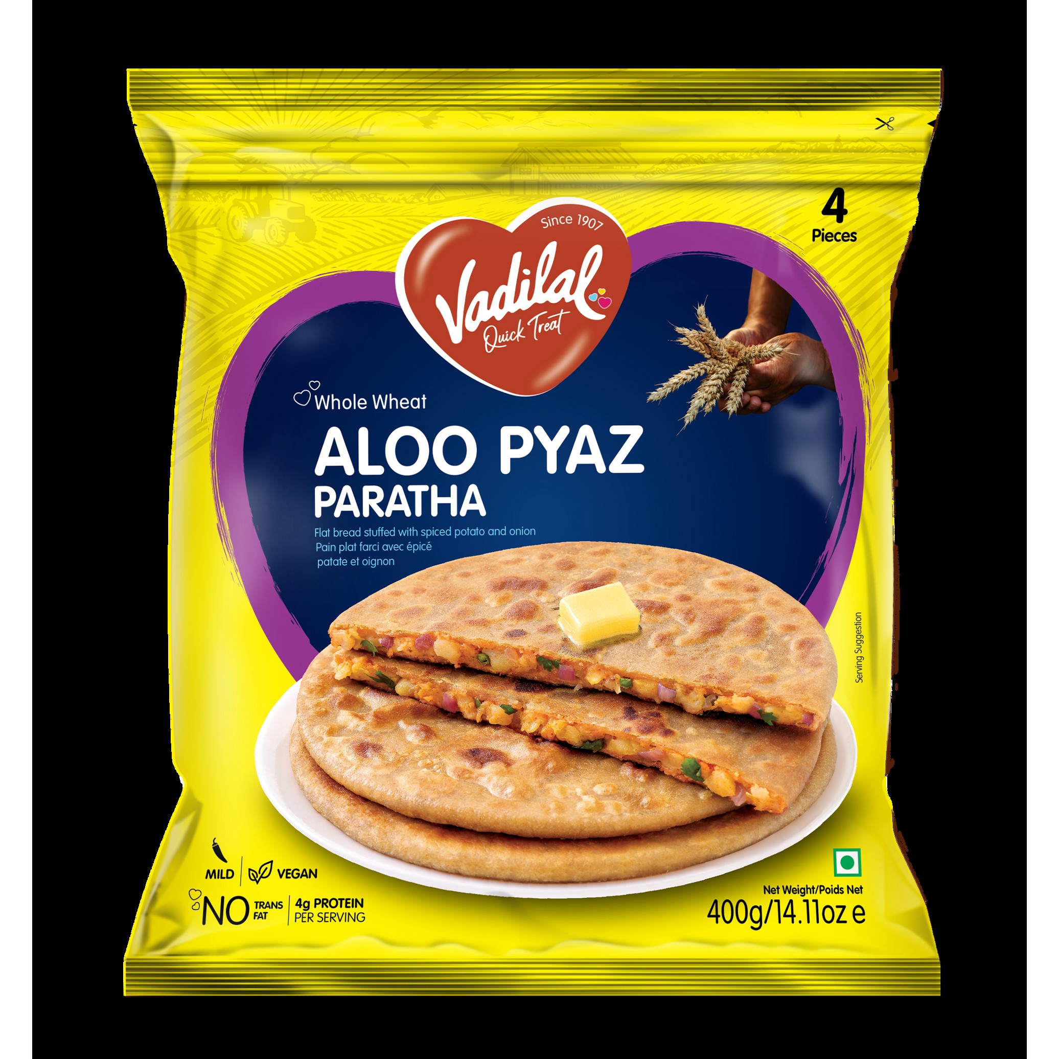 Vadilal Aloo Pyaz Paratha 400 GM