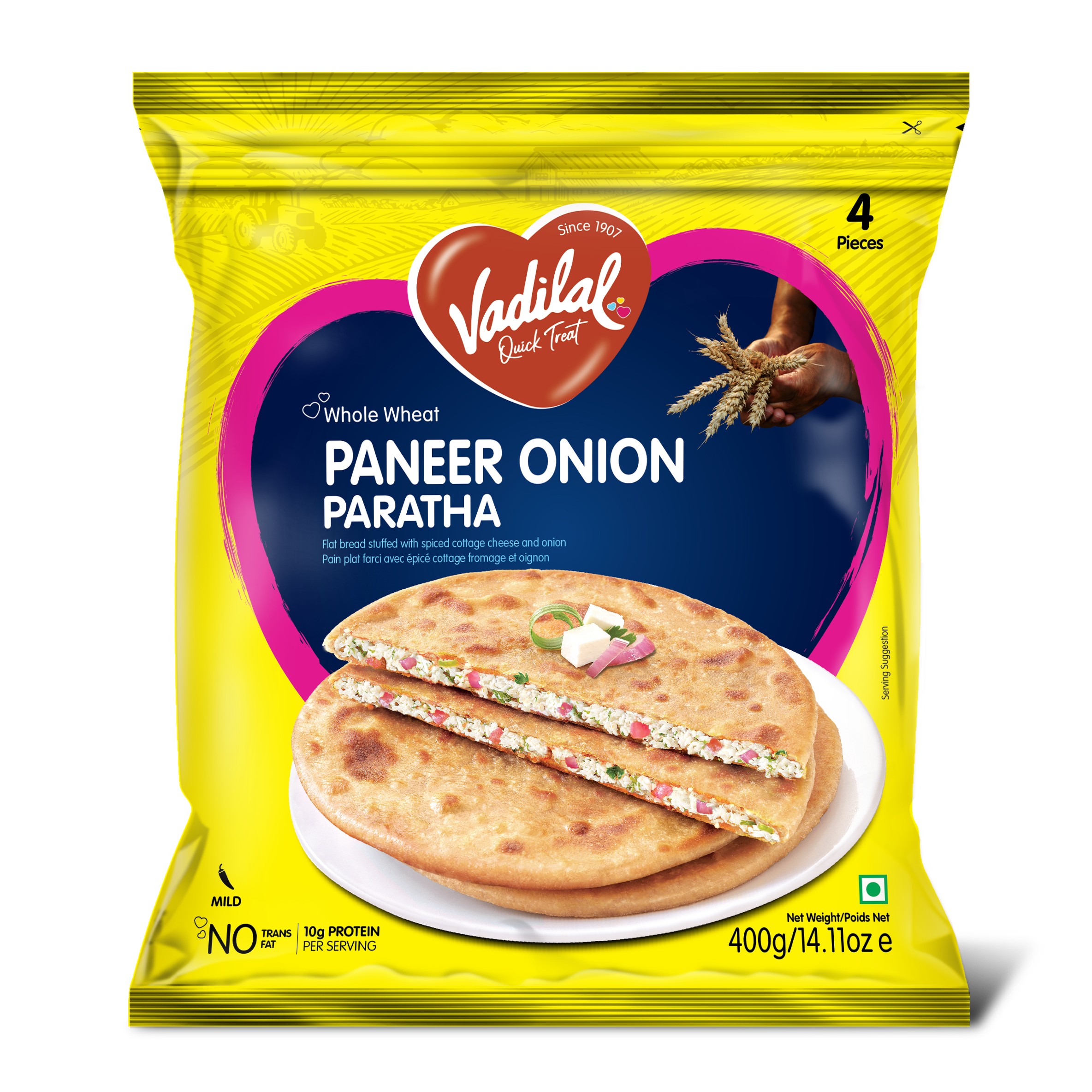 VADILAL PANEER ONION PARATHA 12 PCS