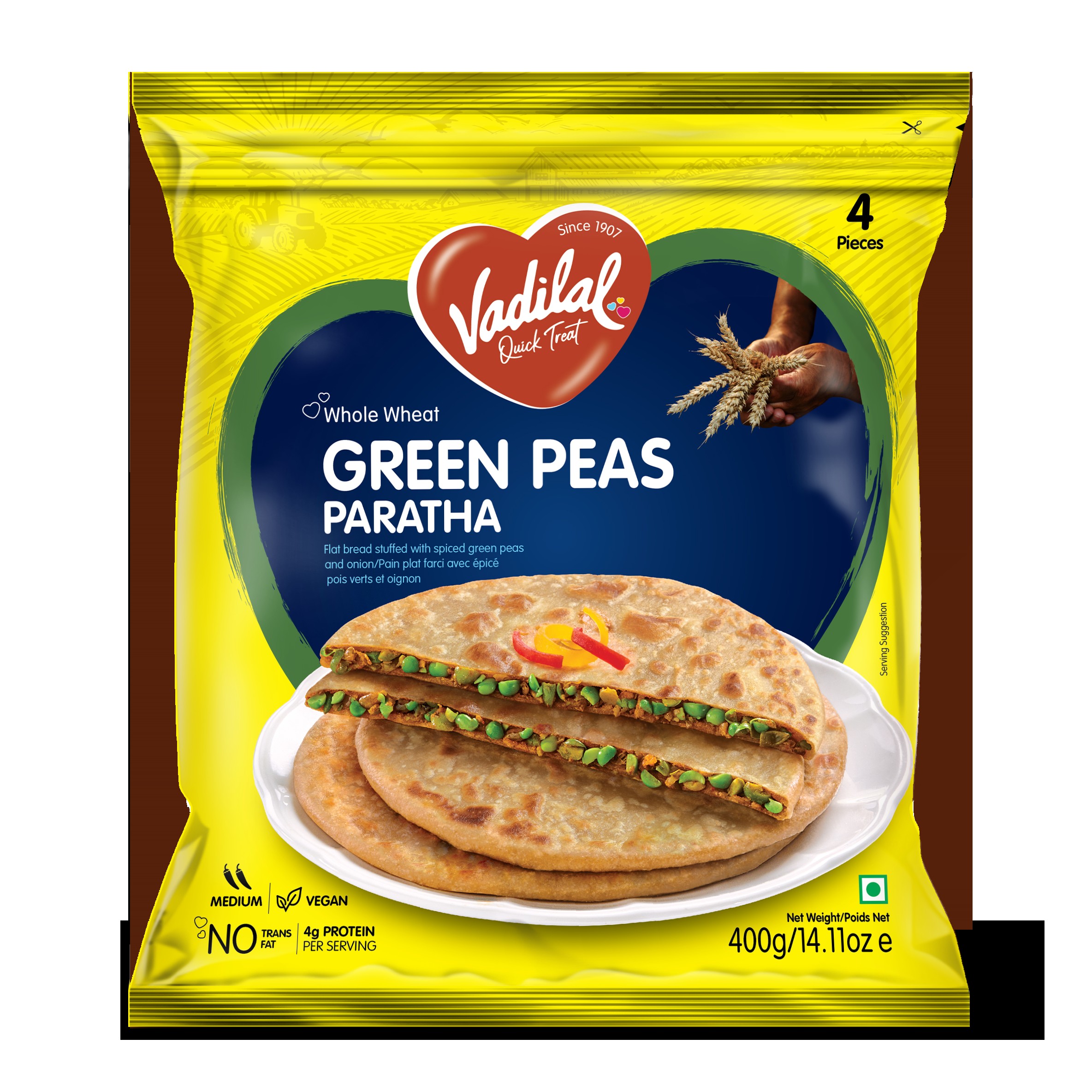 Vadilal Green Peas Paratha 400 GM