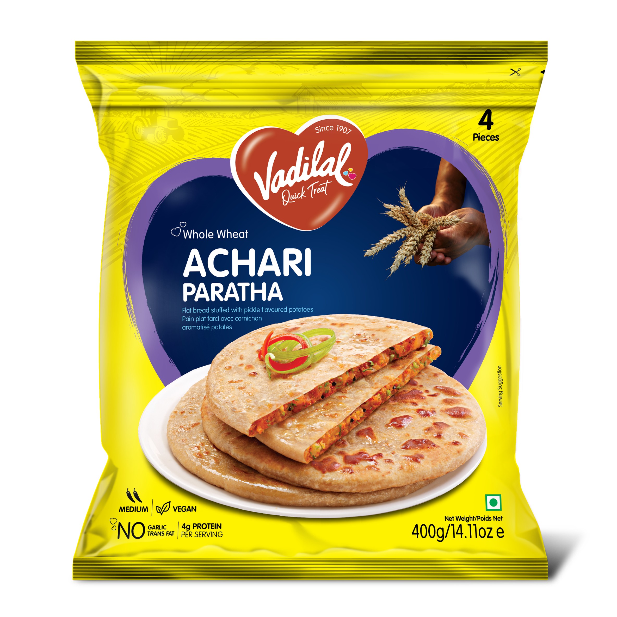 Vadilal Vadilal Achari Paratha 4 PCS