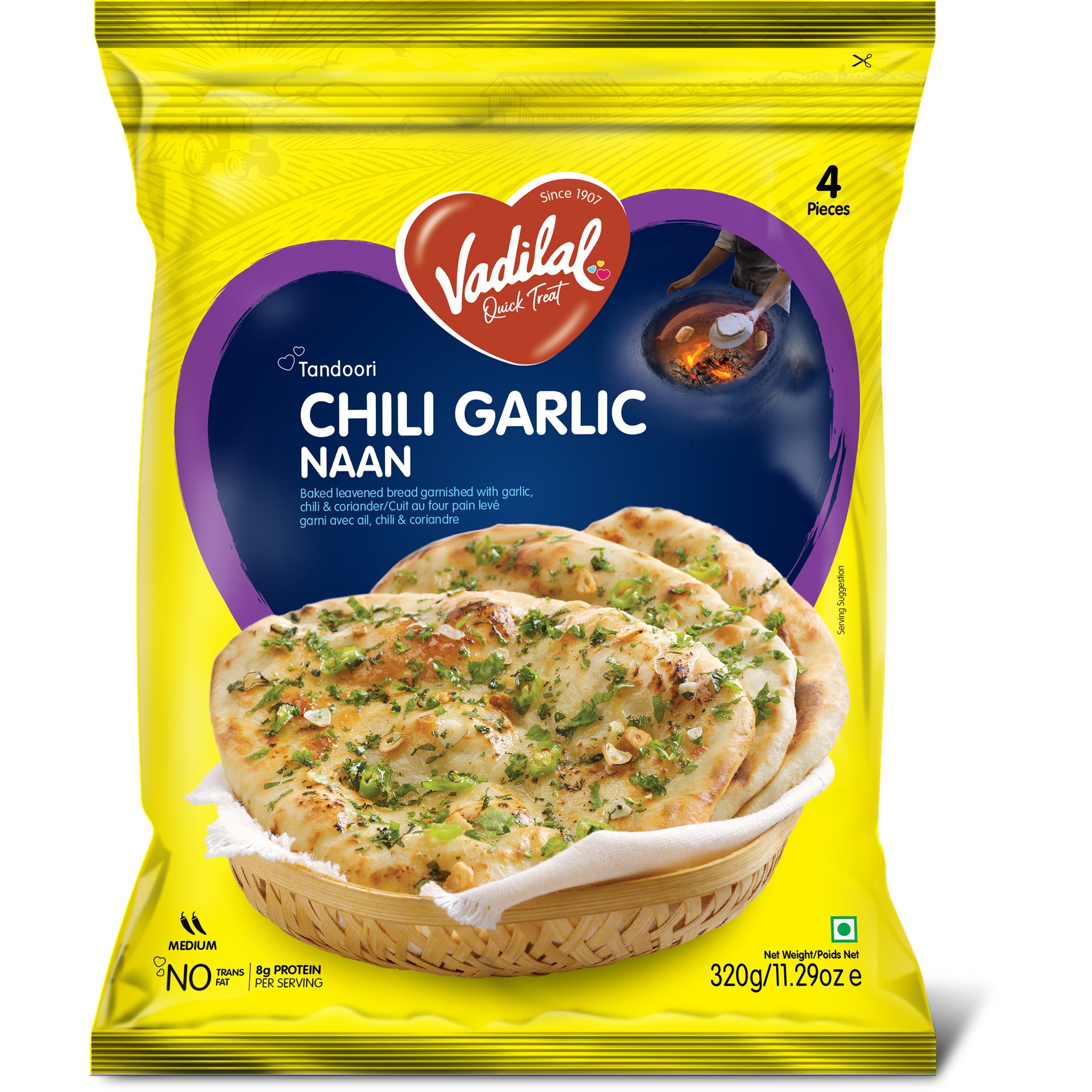 Vadilal Chilli Garlic Naan 320 GM