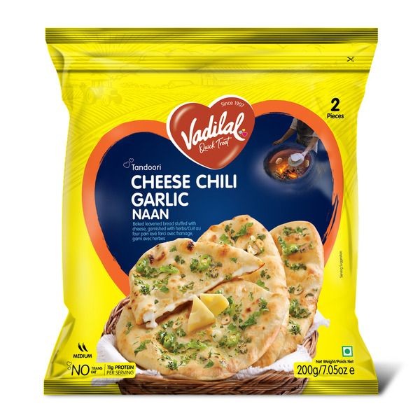 Vadilal Tandoori Cheese Chili Garlic Naan 200 GM
