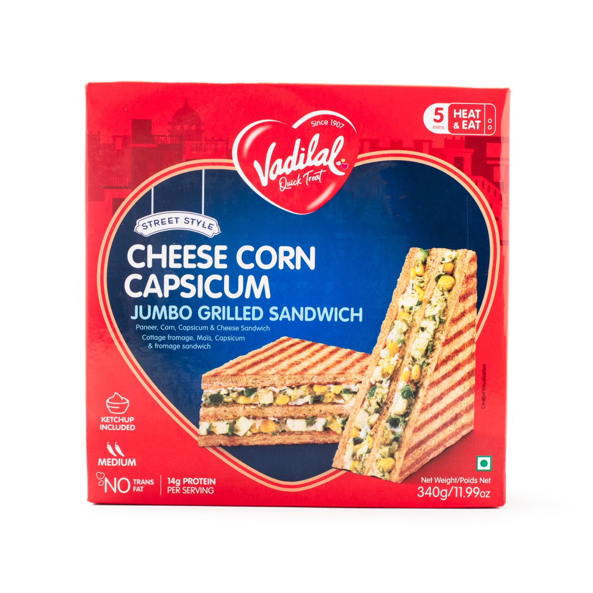CHEESE CORN SANDWICH VADILAL 1 PACK