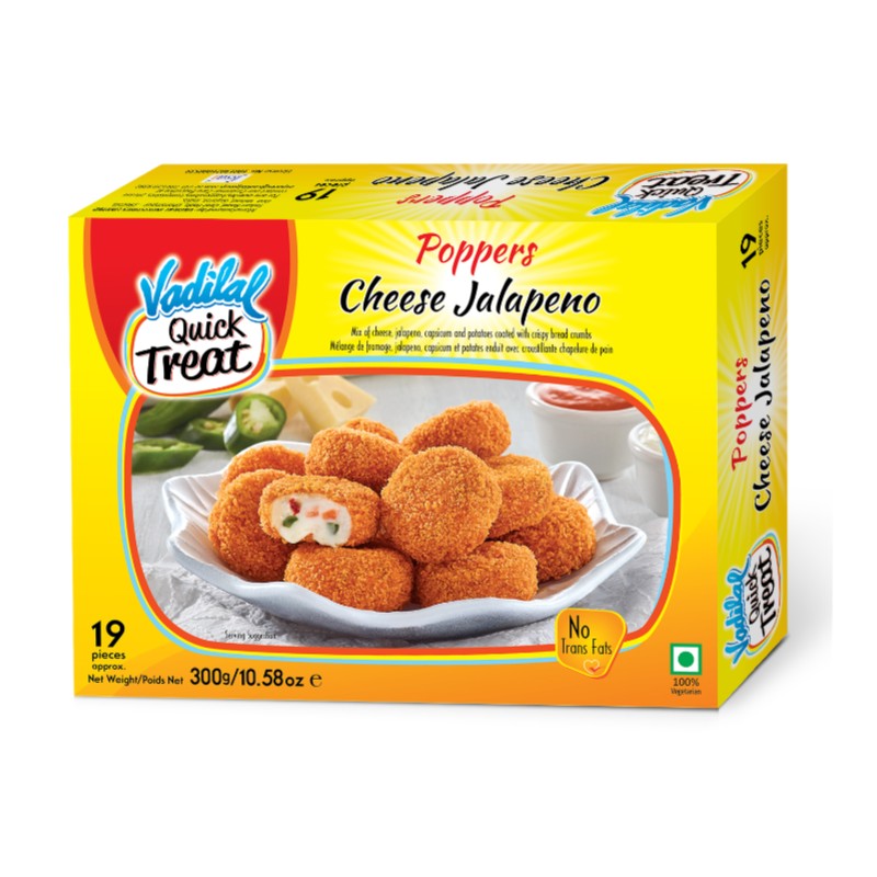 VADILAL POPPERS CHEESE JALAPENO 300 GM