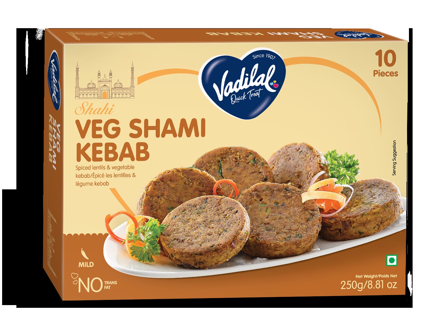 VADILAL VEG SHAMI KEBAB 250 GM