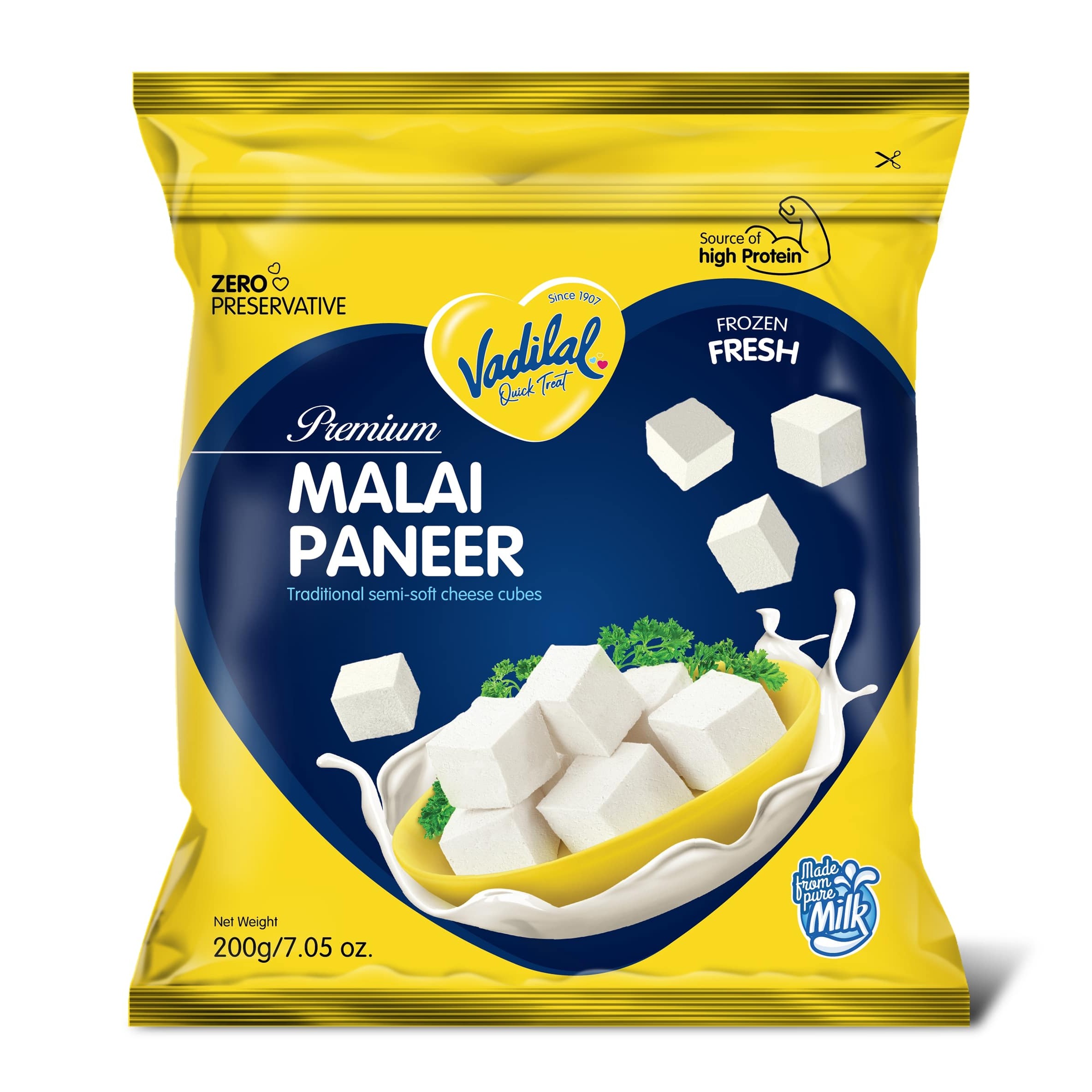Vadialal Vadialal Malai Paneer 200 GM