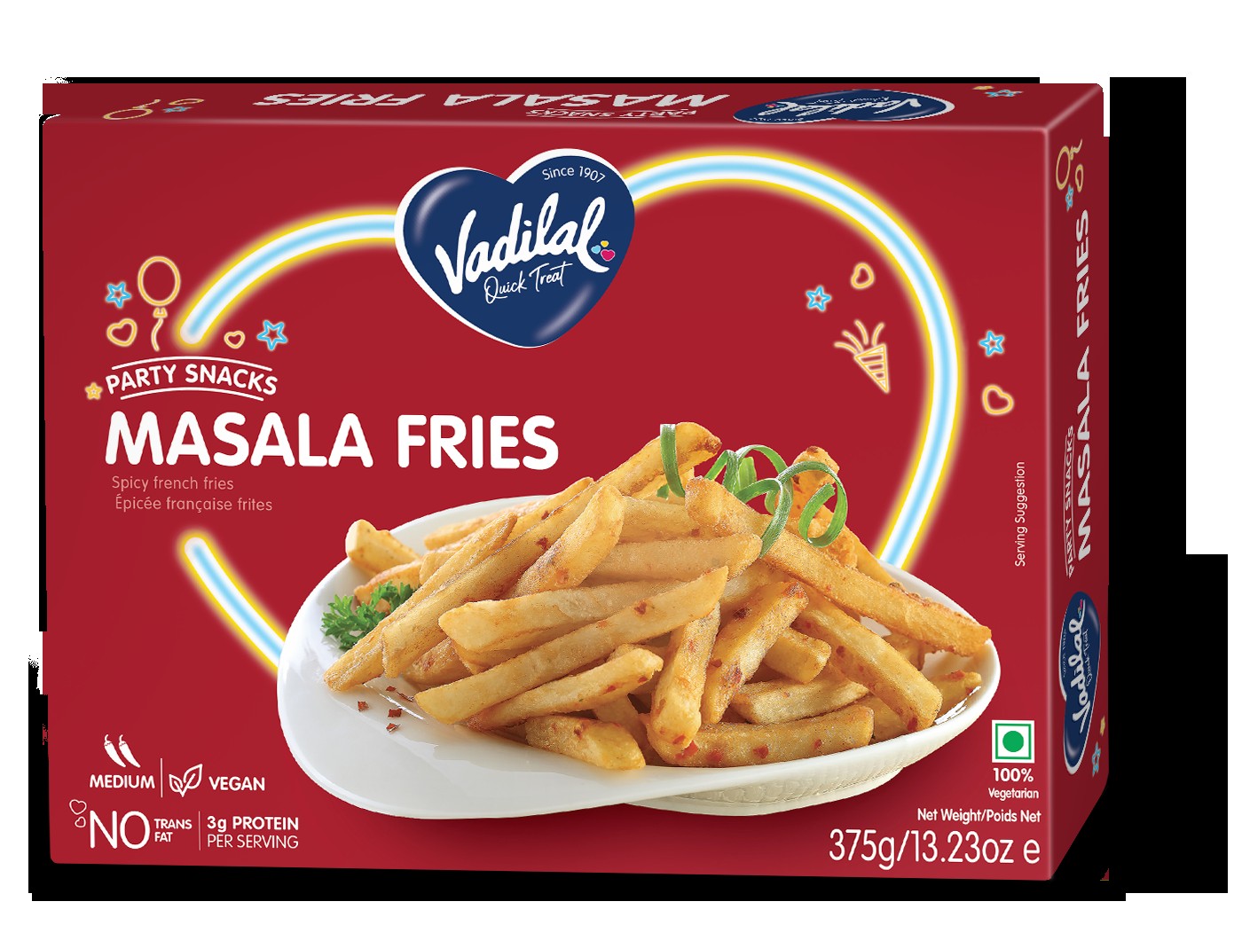 VADILAL MASALA FRIES 375 GM