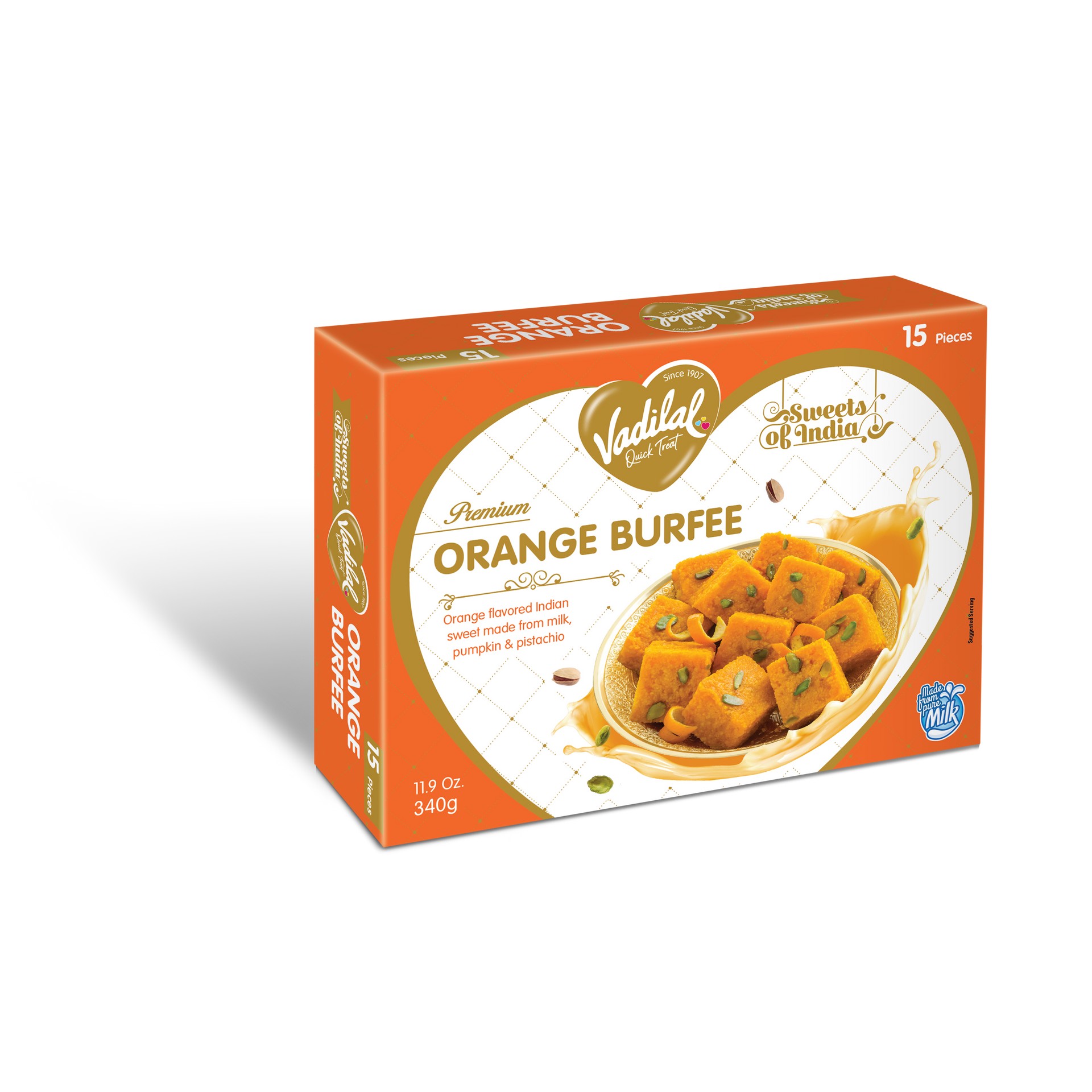 Vadilal Orange Burfee 340 GM
