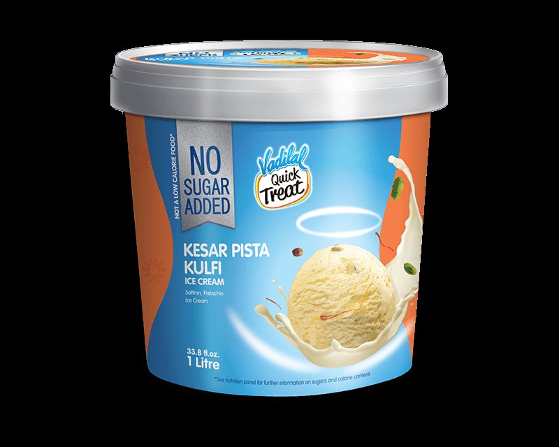 VADILAL KESAR PISTA KULFI SUGAR FREE 1 LTR