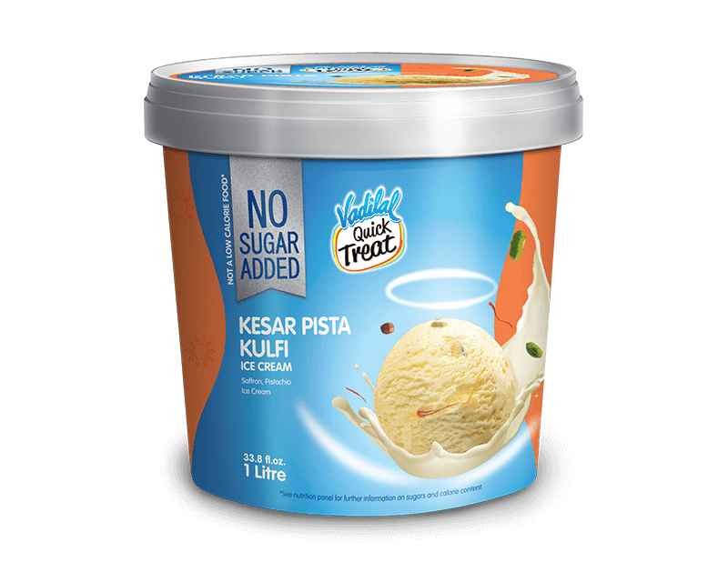 KESAR PISTA KULFI NO SUGAR VADILAL 1 LTR