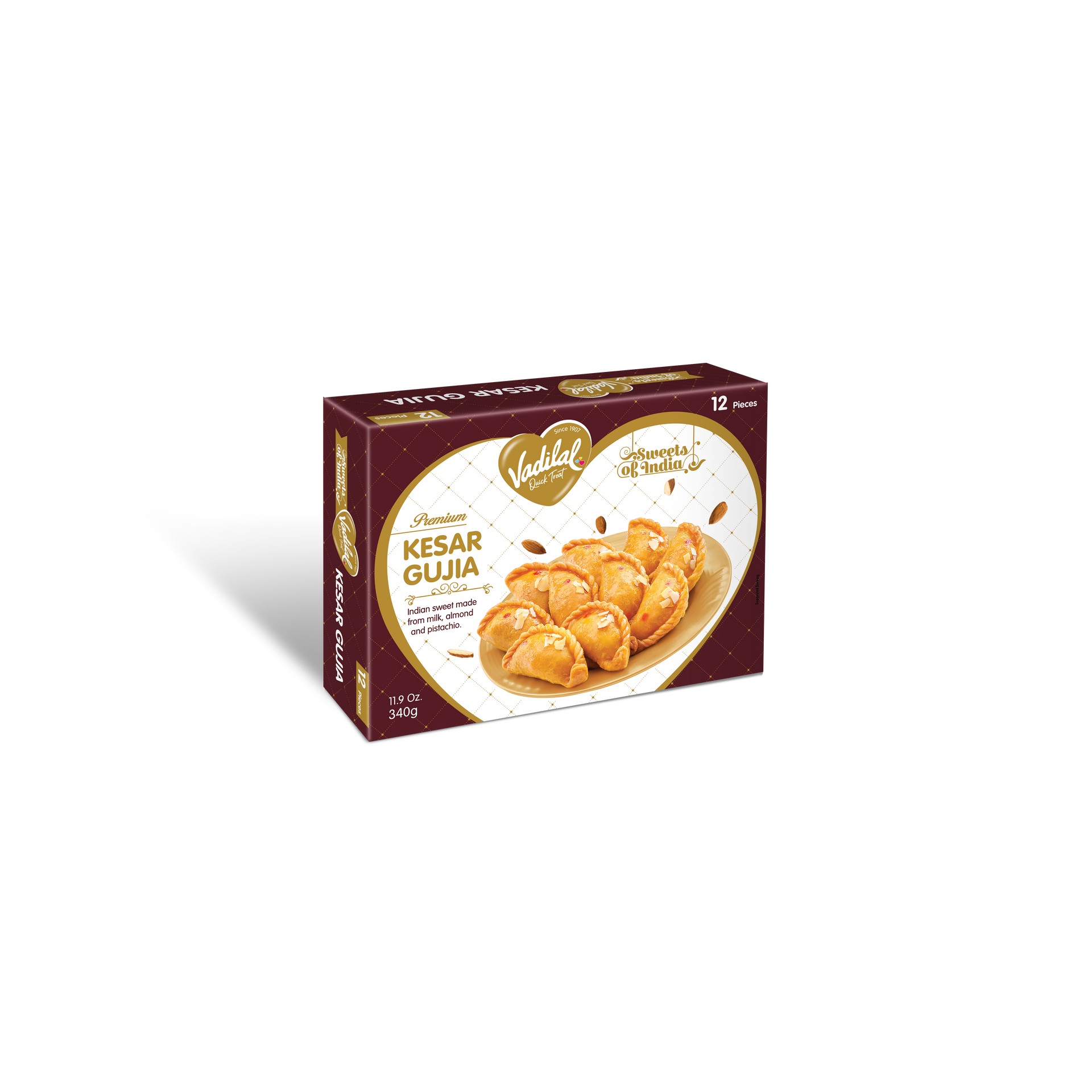 KESAR GUJIYA VADILAL 340 GM