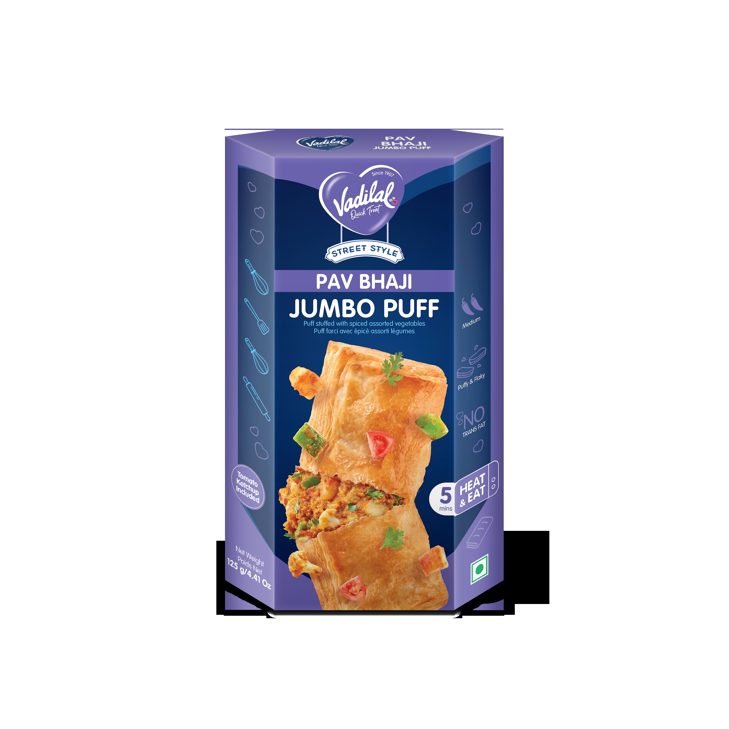 Vadilal Pav Bhaji Puff 1 COUNT
