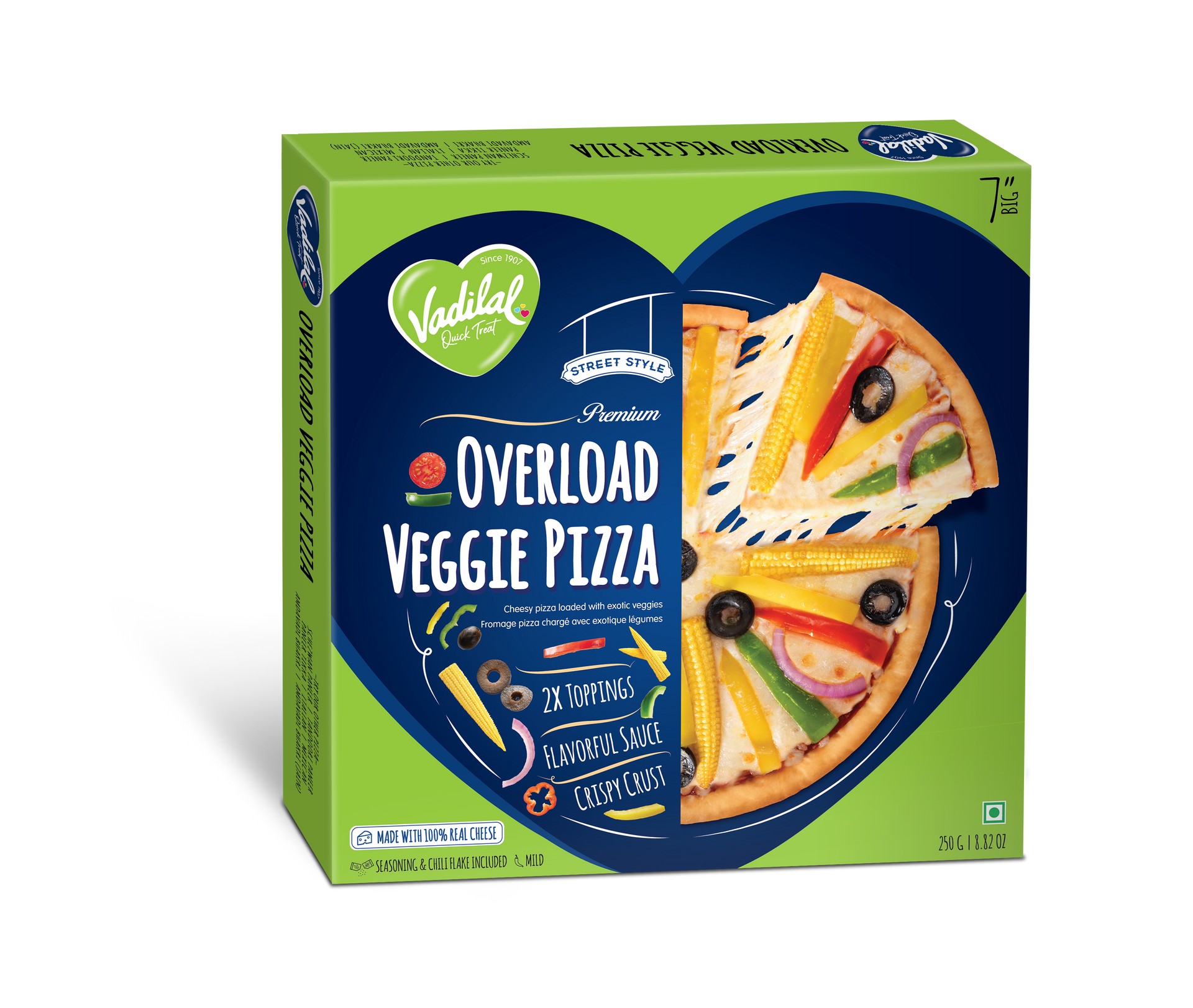 VADILAL OVERLOAD VEGGIE PIZZA 250 GM