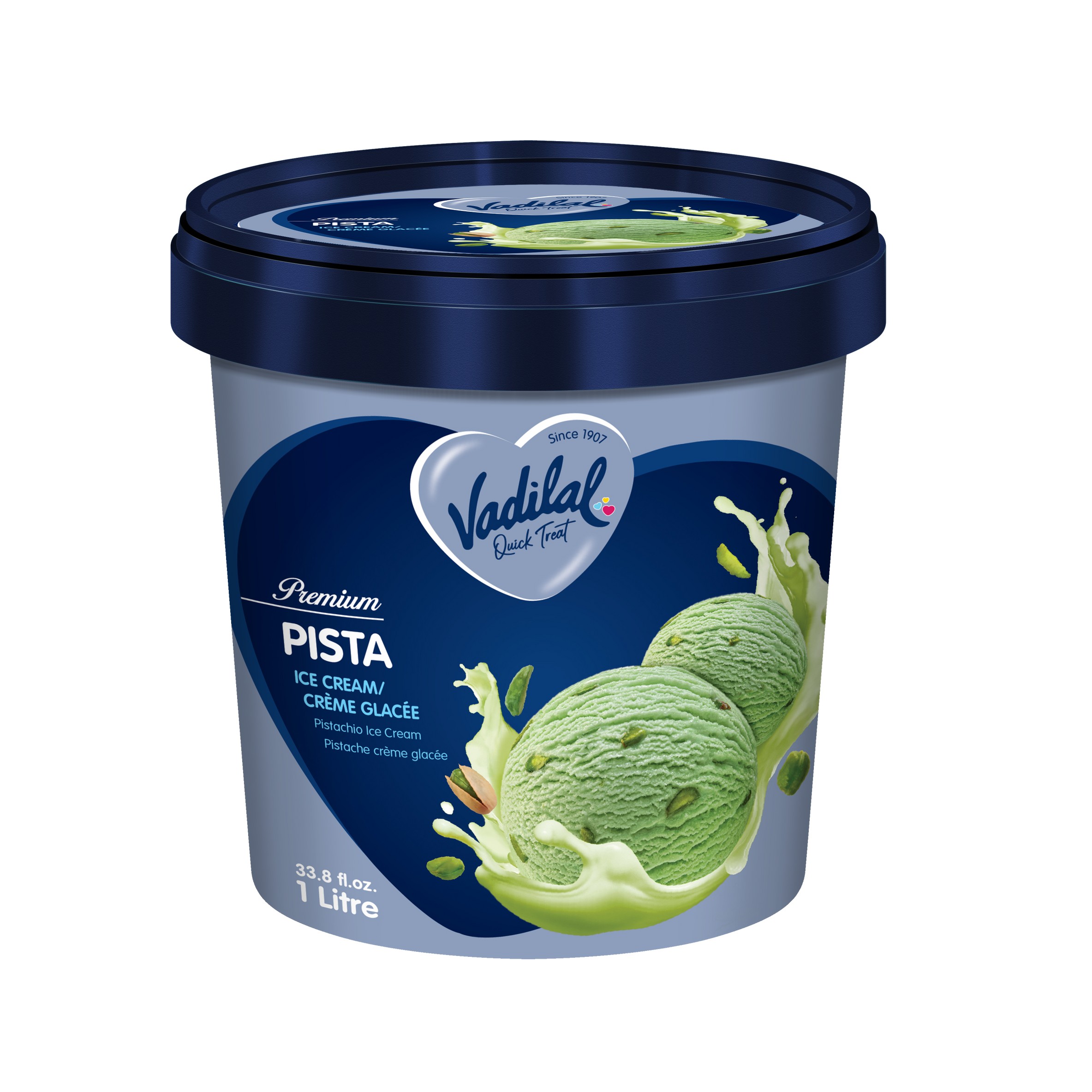 Vadilal Pista Ice Cream 1 LTR