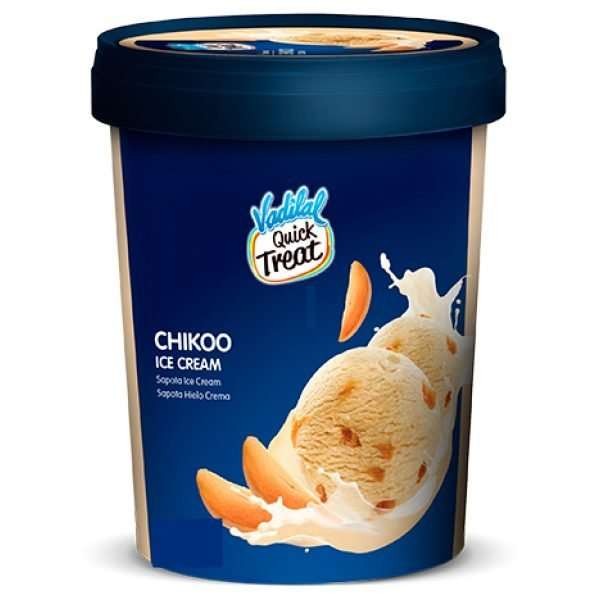 VADILAL CHIKOO ICE CREAM TUB 500 ML