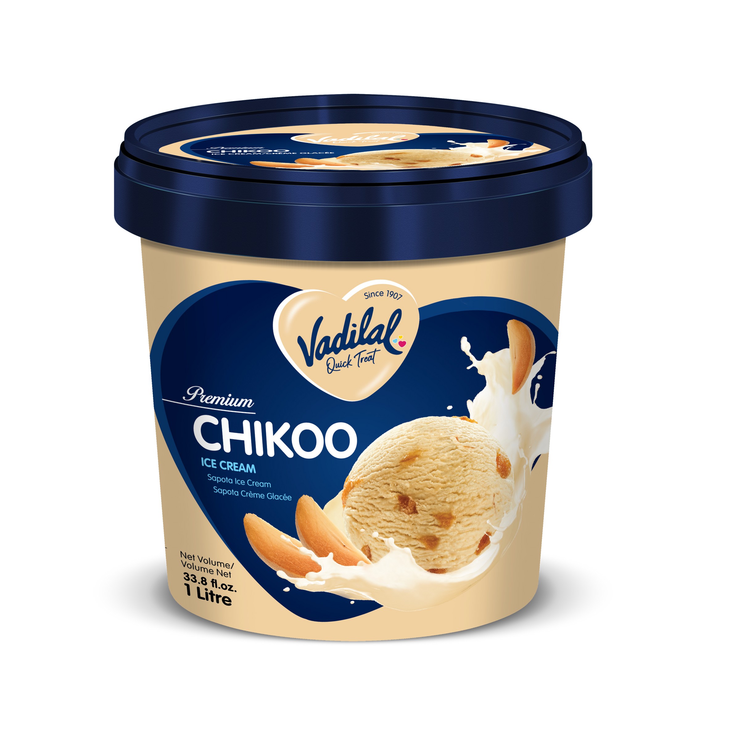 Vadilal Chikoo Ice Cream 500 ML