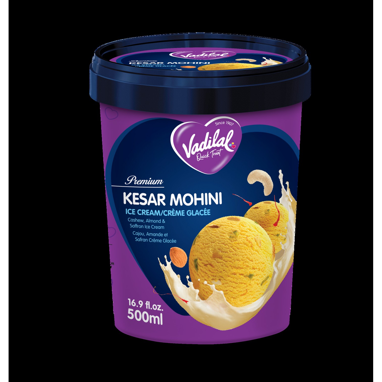 VADILAL KESAR MOHINI ICE CREAM TUB 500 ML