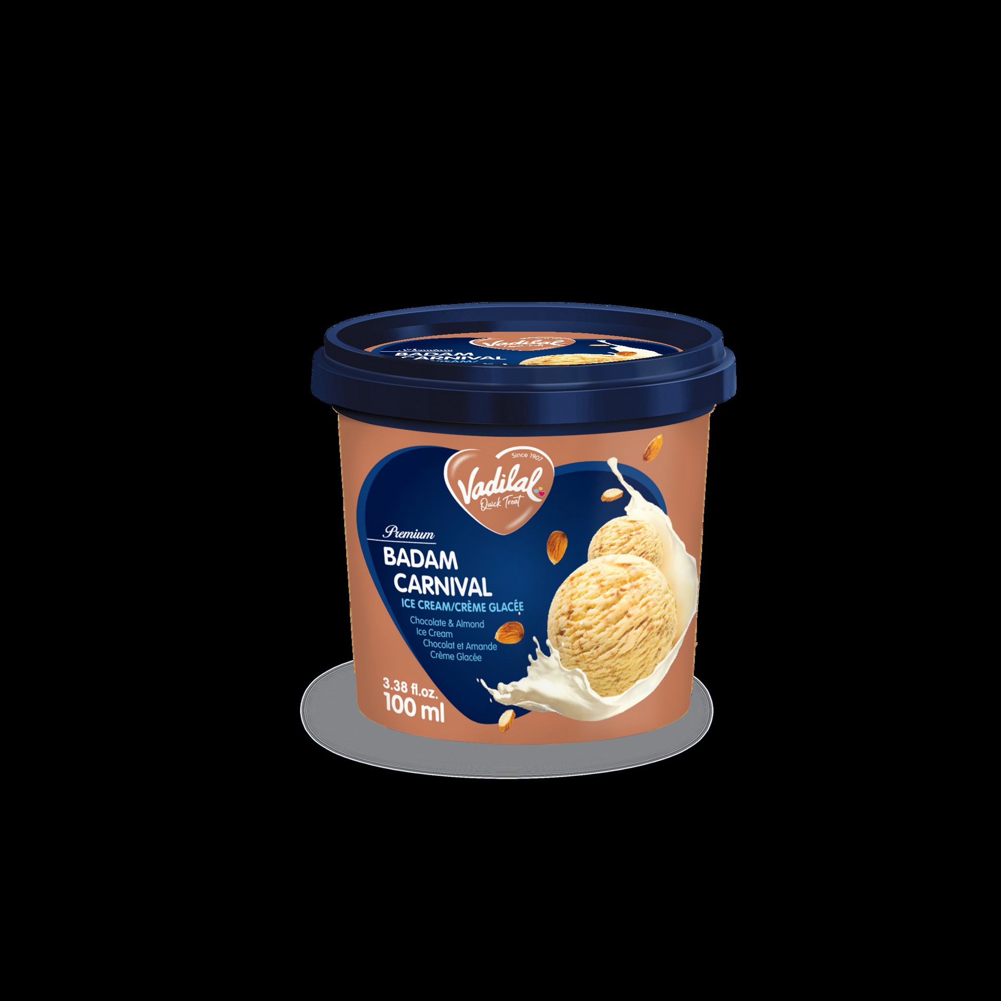 VADILAL BADAM CARNIVAL ICE CREAM CUP 100 ML