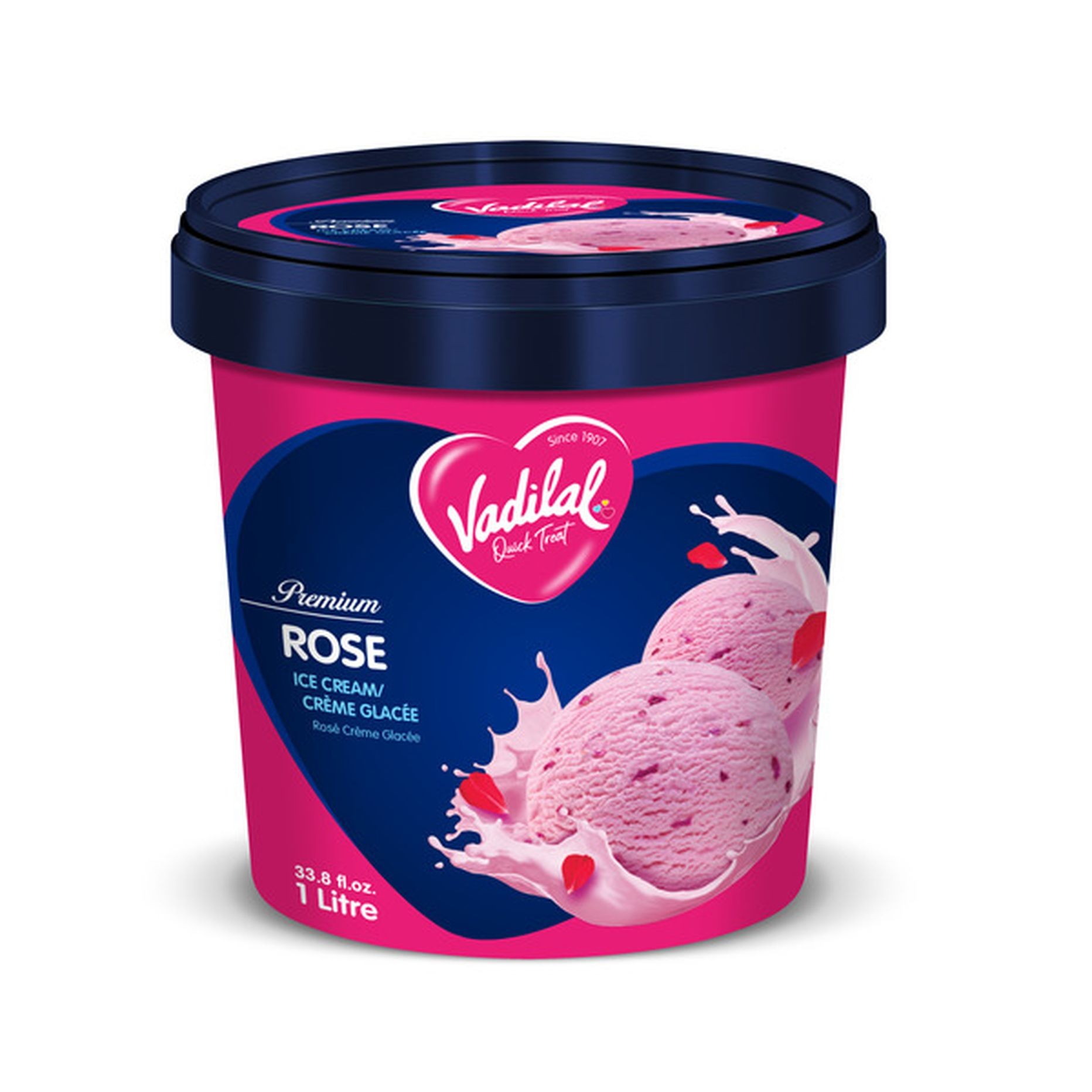 Vadilal Rose Ice Cream 1 LTR