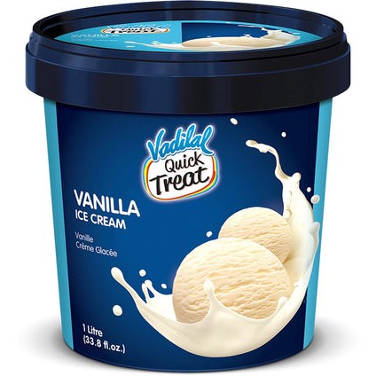 VADILAL VANILLA ICE CREAM TUB 1 LTR