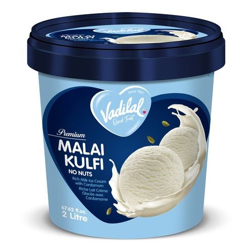 VADILAL MALAI KULFI ICE CREAM TUB 2 LTR