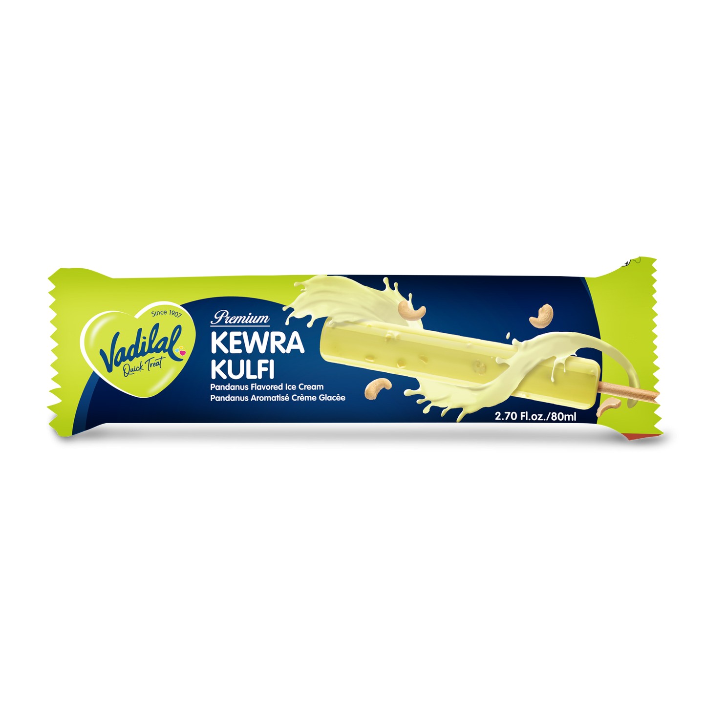 VADILAL CYLINDRICAL KEWRA KULFI 80 ML