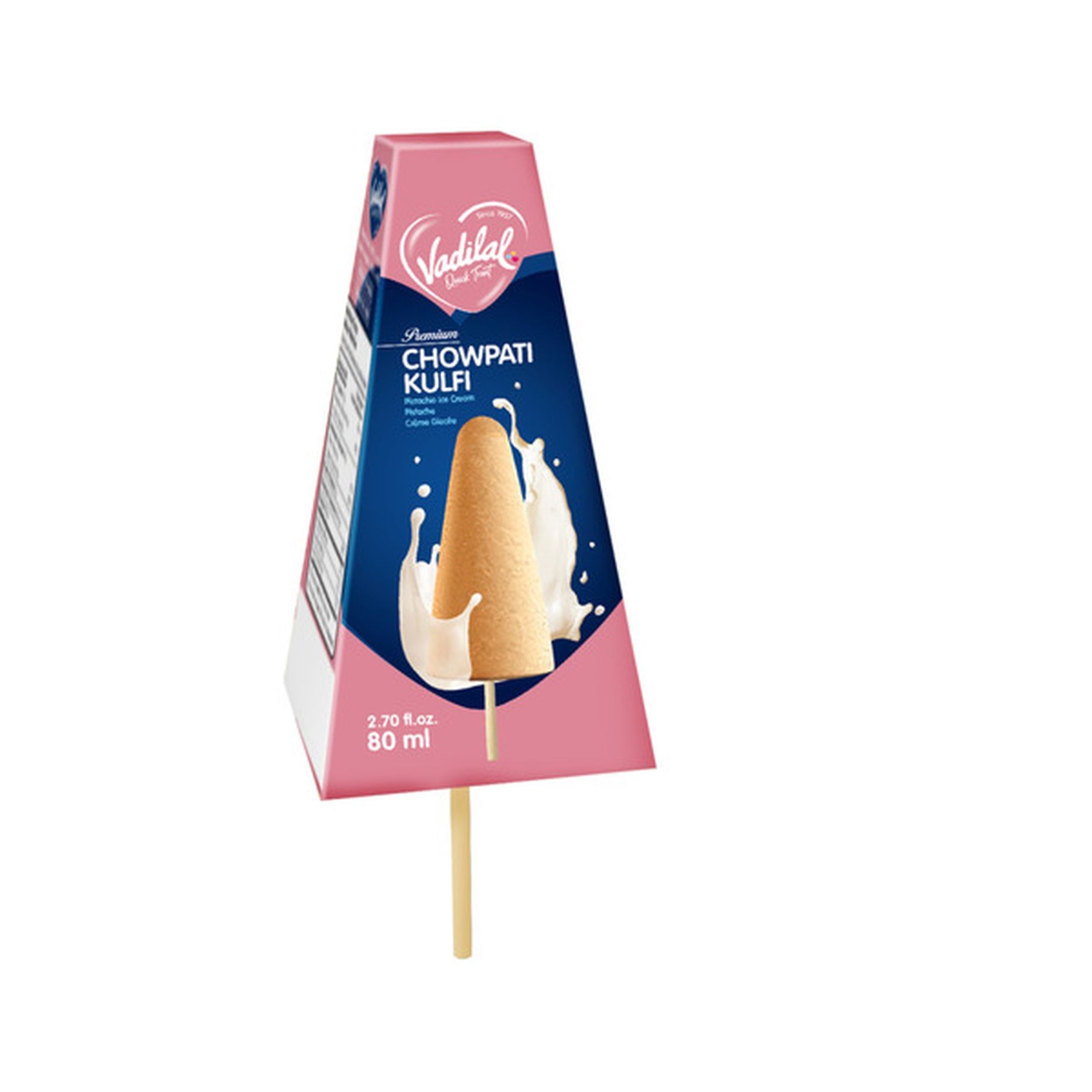 VADILAL CHOWPATI KULFI ICE CREAM CONICAL 80 ML